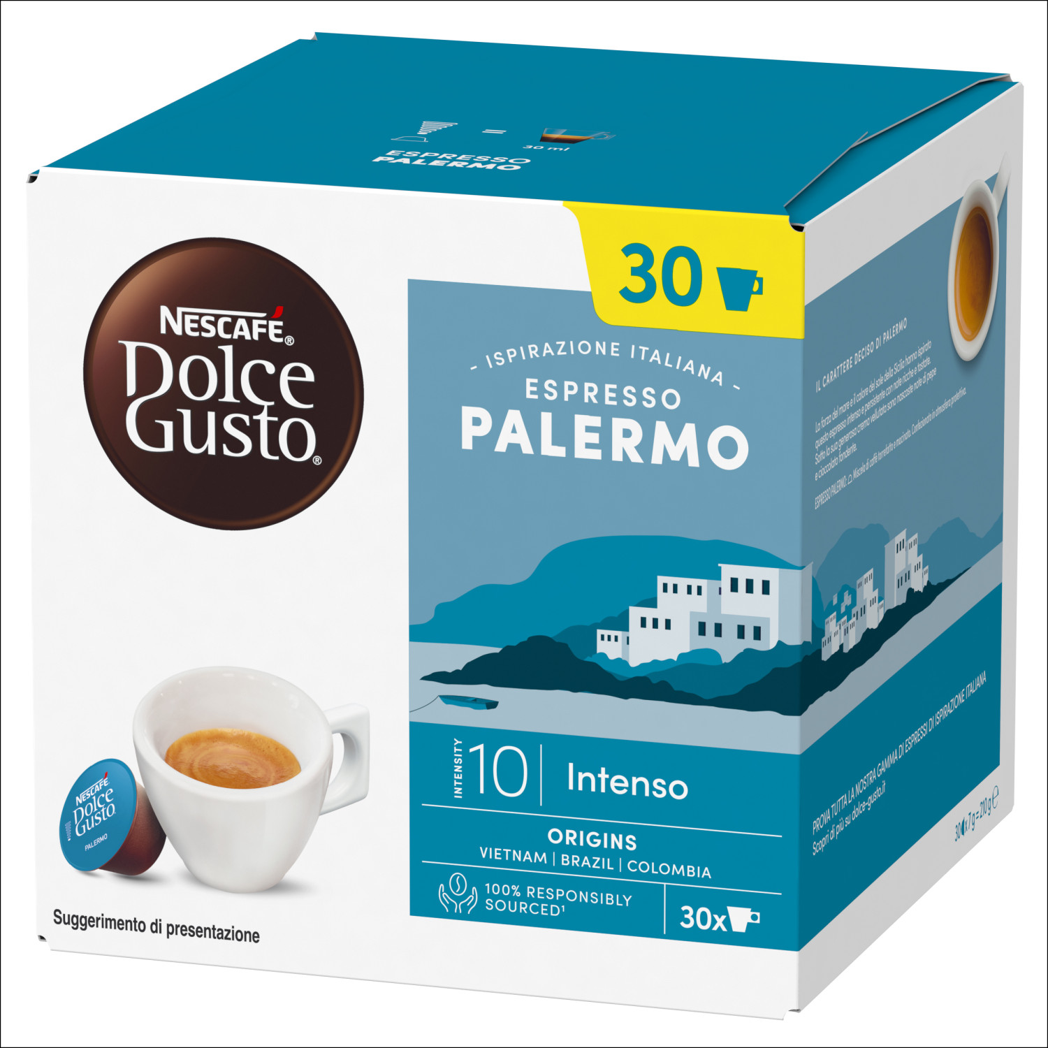 Confezione Nescafé Dolce Gusto Espresso Palermo, 30 capsule.