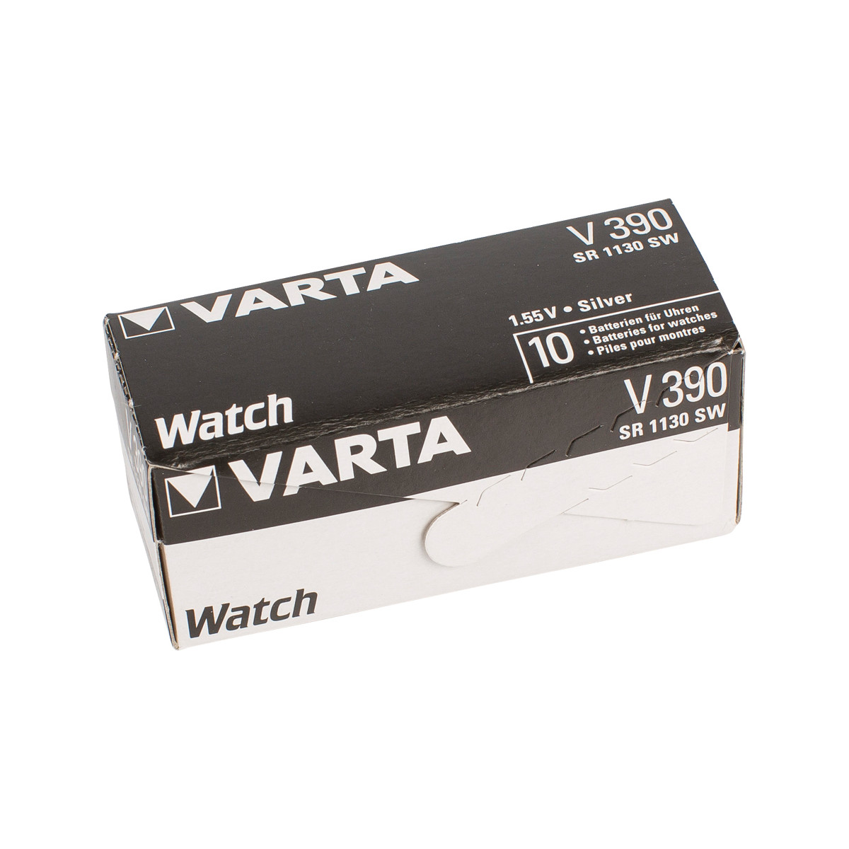 Varta V 390 SR 1130 SW pacco batterie per orologi, 10 pezzi.