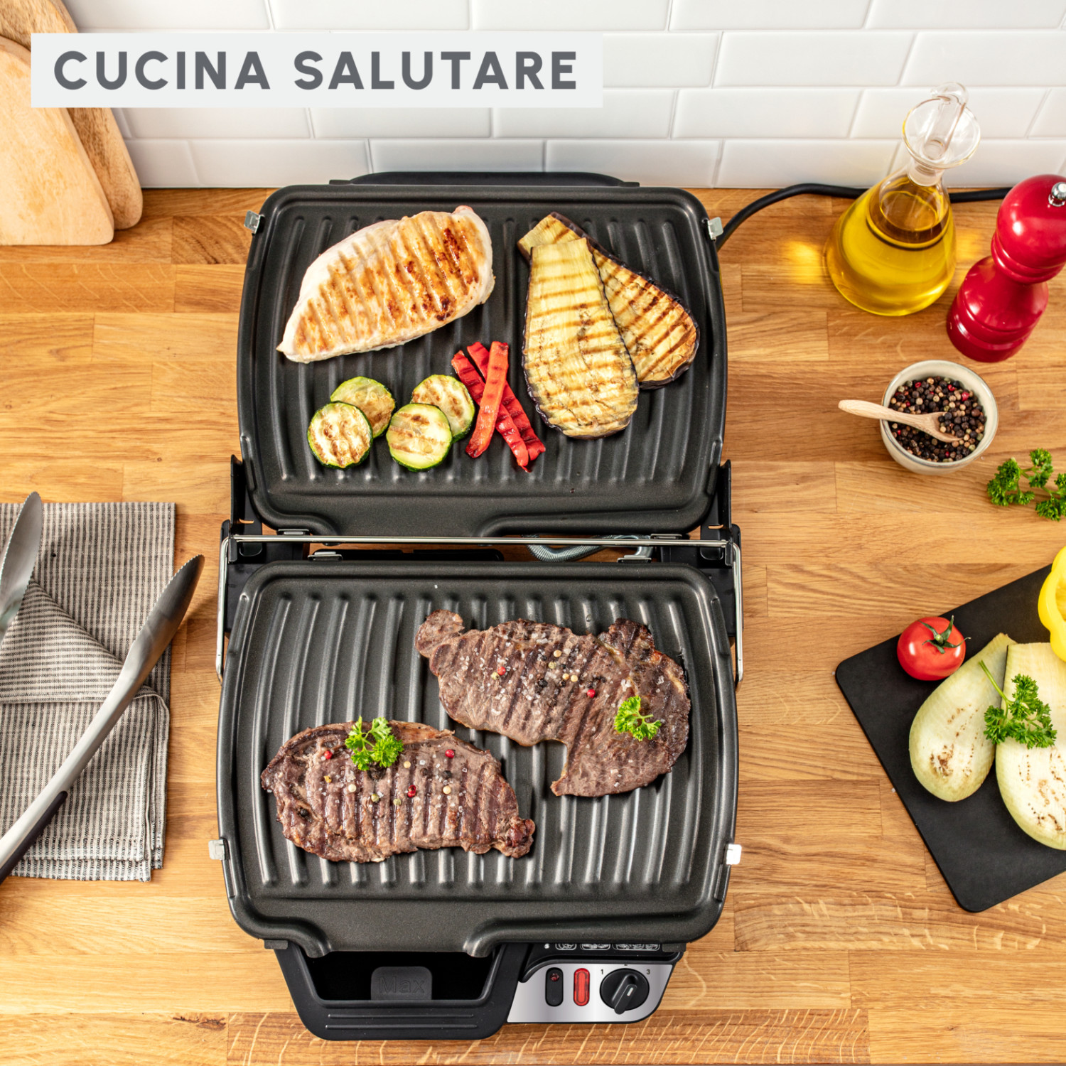 Grill ze stekiem, kurczakiem i warzywami. Tekst: CUCINA SALUTARE.