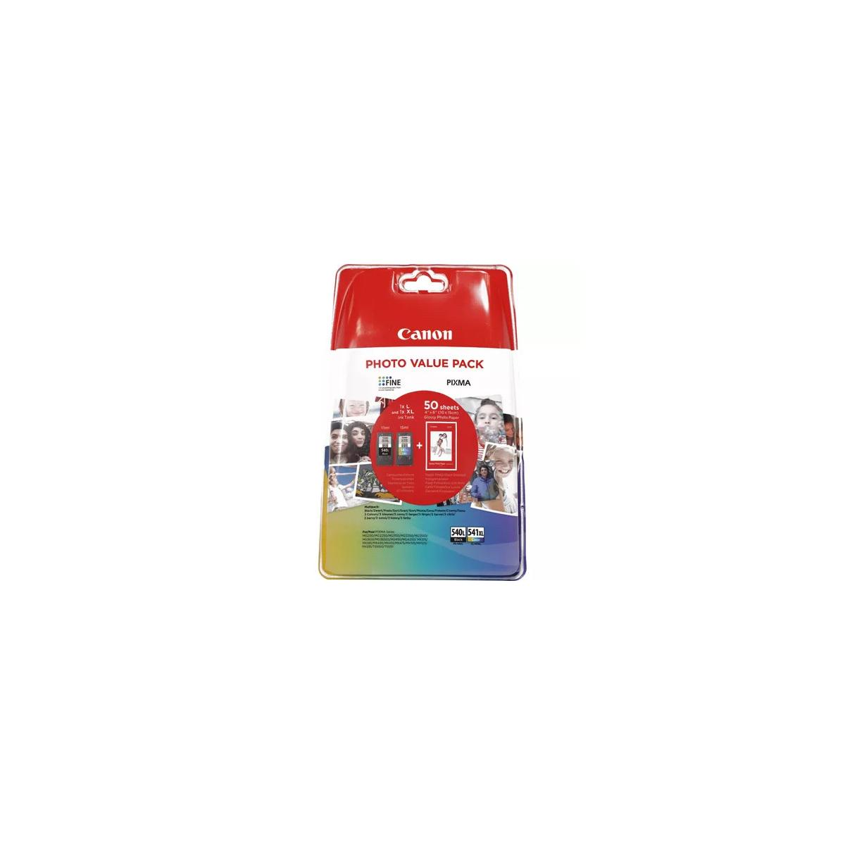 Canon Photo Value Pack with 50 sheets of glossy photo paper for PIXMA.