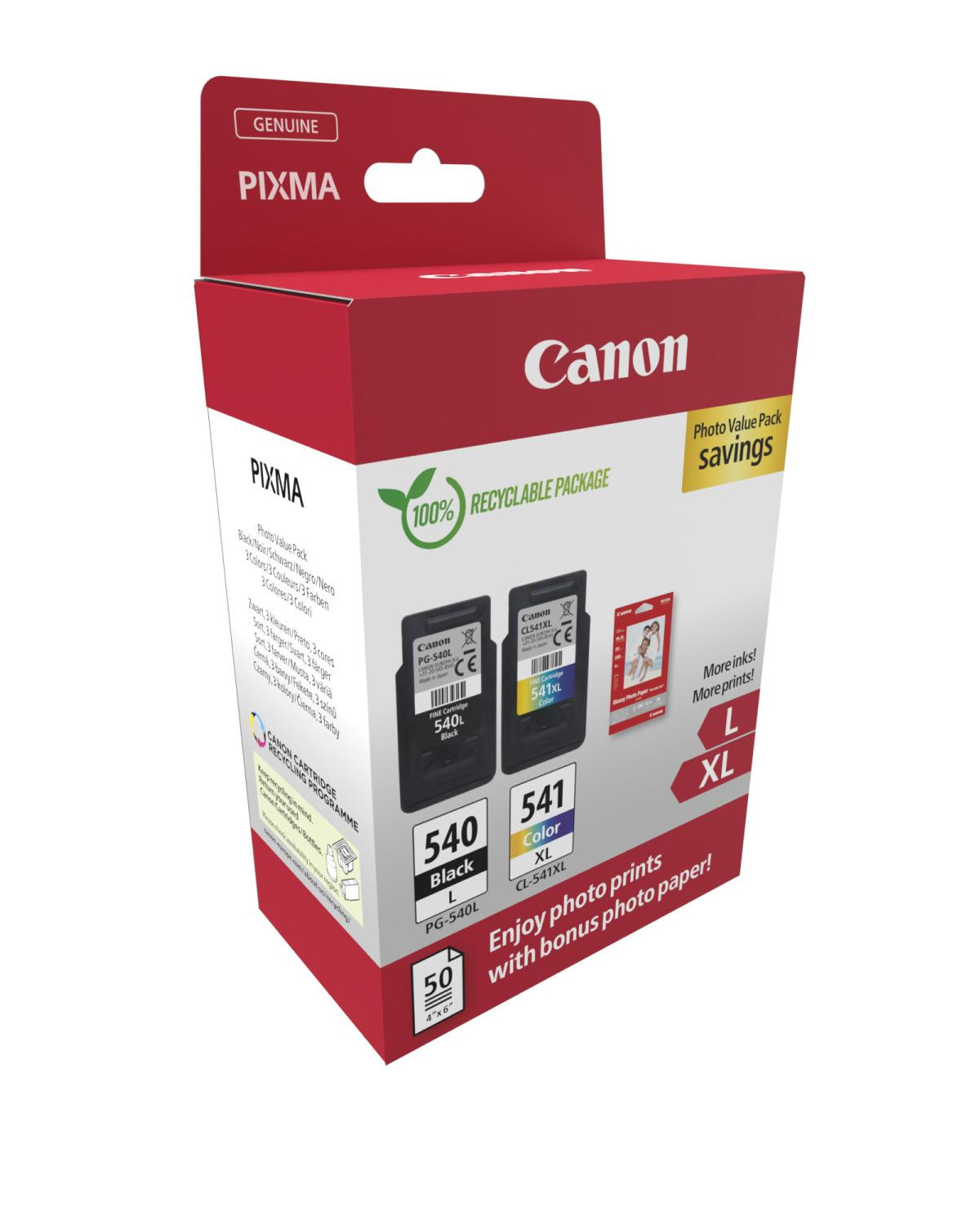 Tusze Canon Pixma w 100% ekologicznym opakowaniu z oszczędnościami.