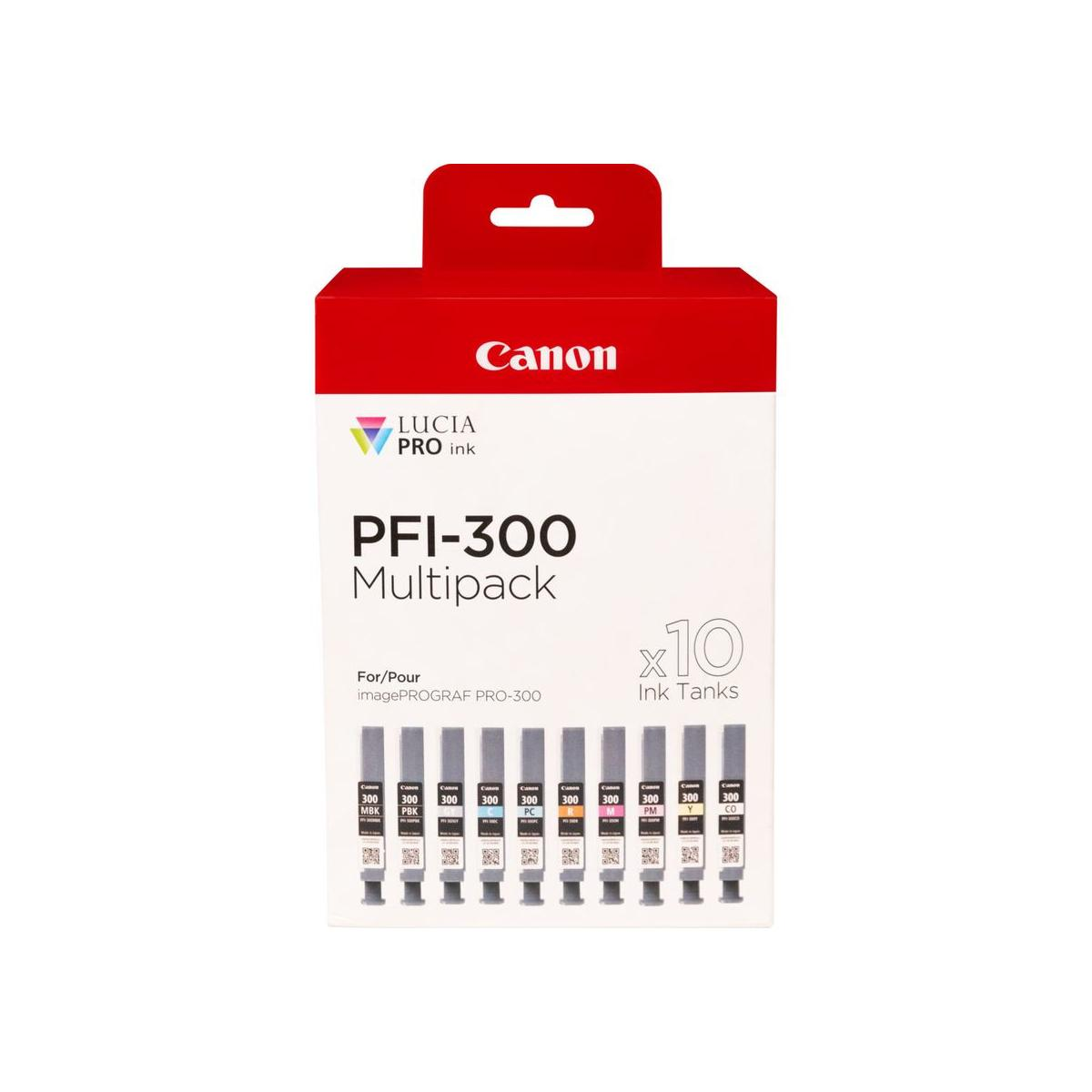 Canon LUCIA PRO inkt PFI-300 multipack met 10 inkttanks voor imagePROGRAF PRO-300.