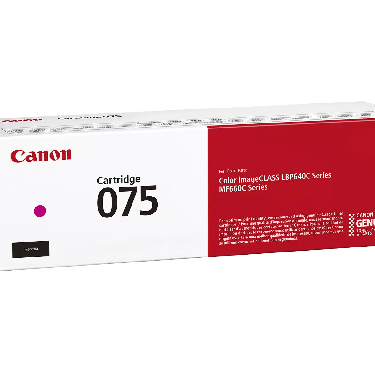 Cartuccia toner magenta Canon 075 per imageCLASS LBP640C/MF660C.