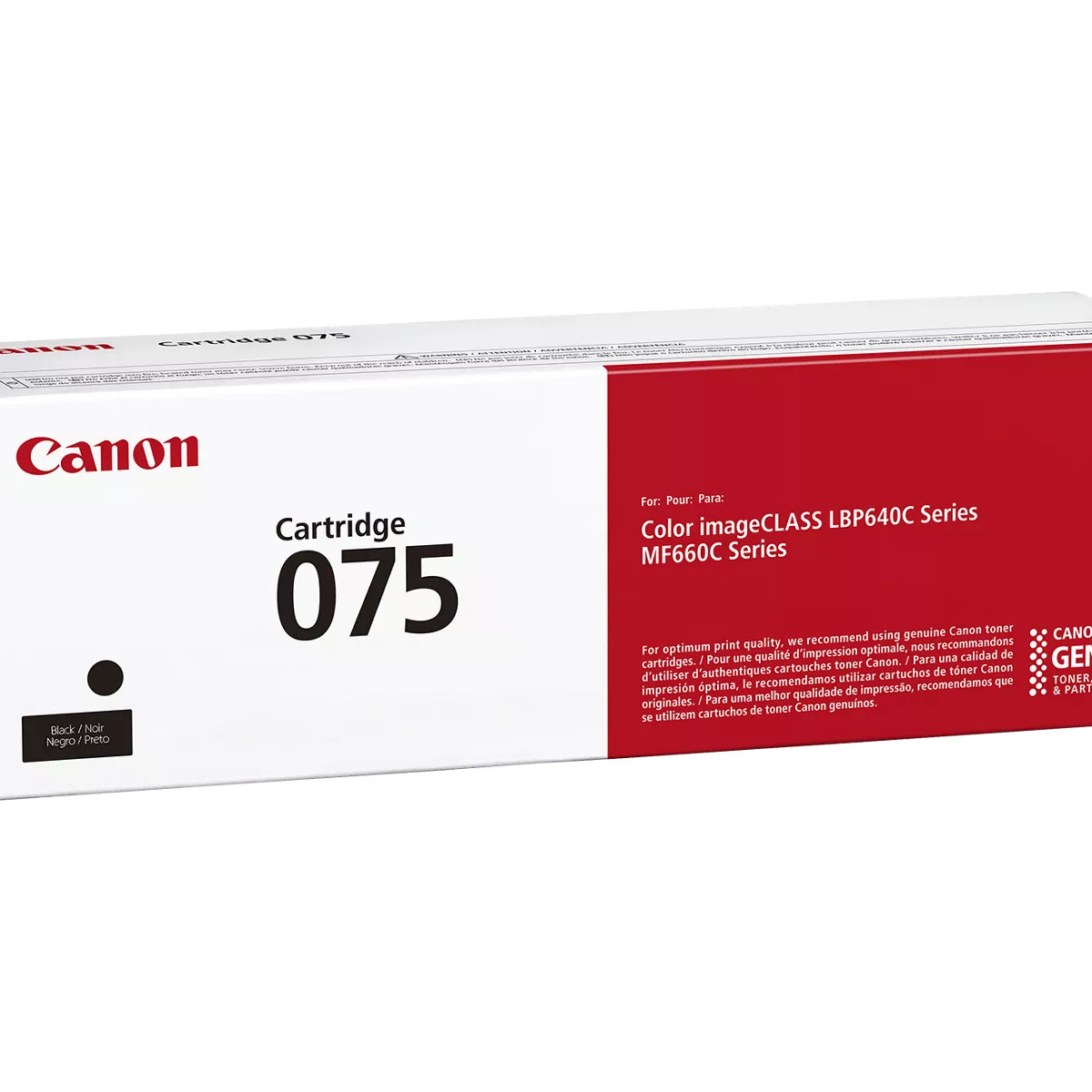 Canon 075 Kartuş Color imageCLASS LBP640C/MF660C Serisi için, siyah.
