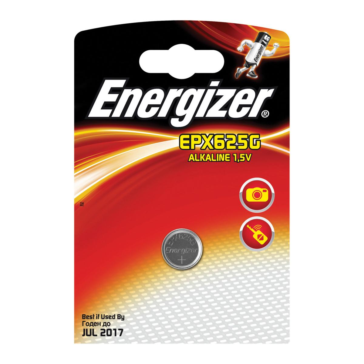 Energizer EPX625G Alkaline Batterie 1,5V, mit Verfallsdatum Juli 2017.
