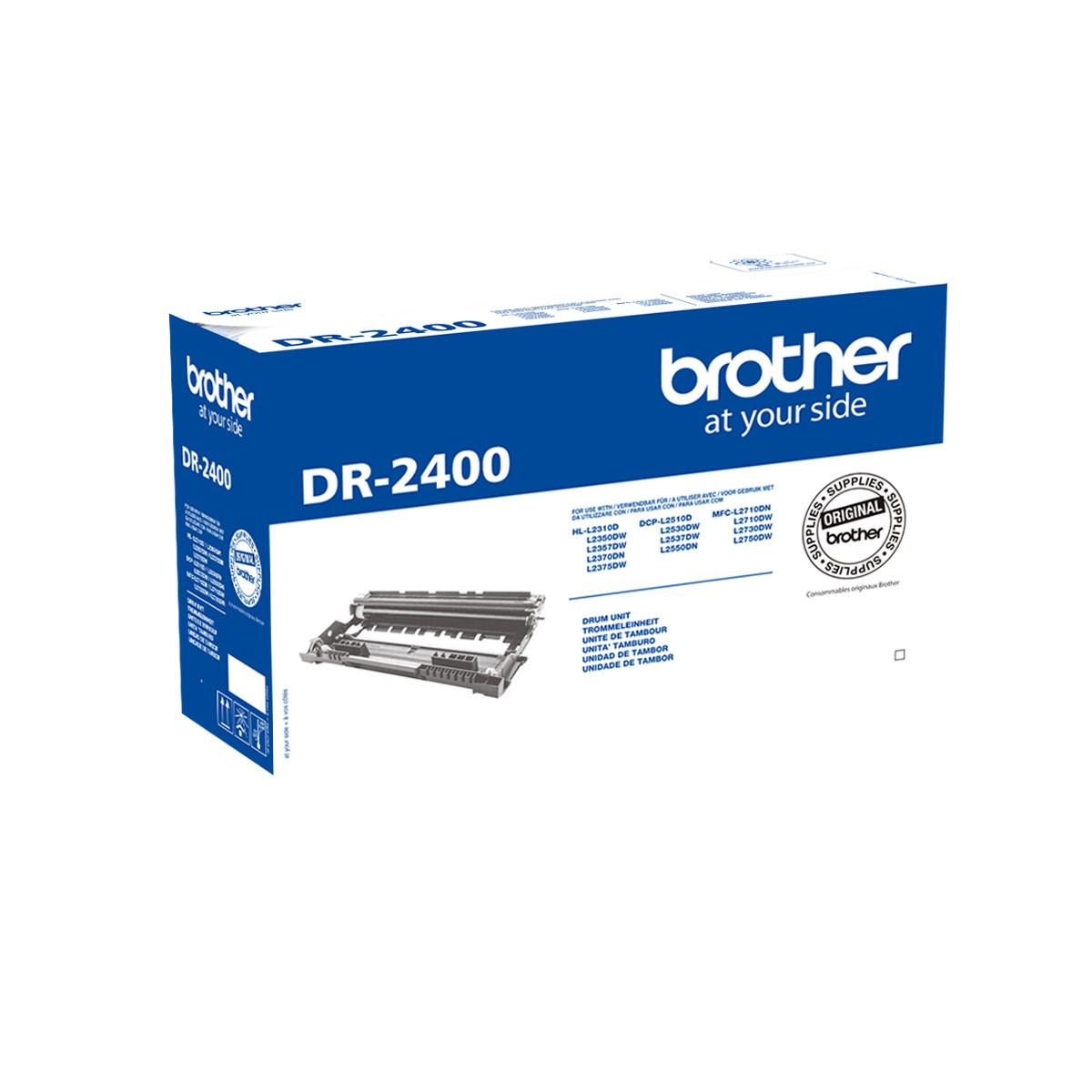 Confezione unità tamburo Brother DR-2400 con modulo tamburo mostrato.