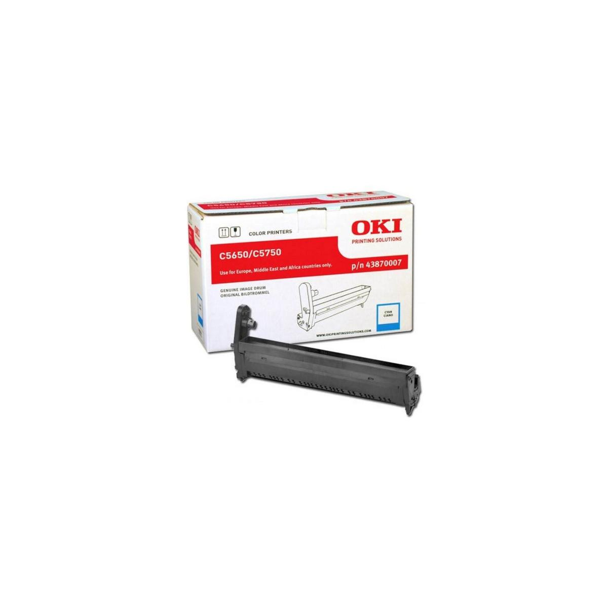 Rullo immagine OKI C5650/C5750 ciano nella sua scatola originale.
