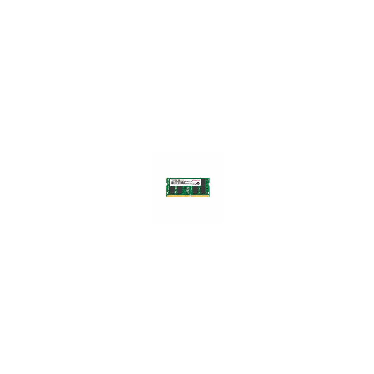 Ein grüner Computer-RAM-Riegel mit silbernen Kontakten und einem Aufkleber.