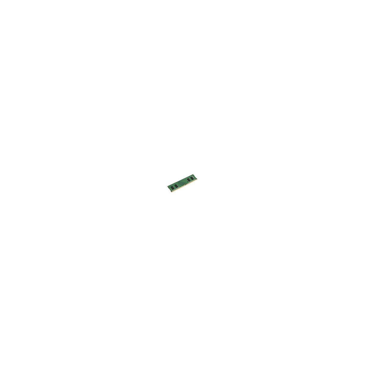 Un singolo modulo RAM verde con due contatti dorati.