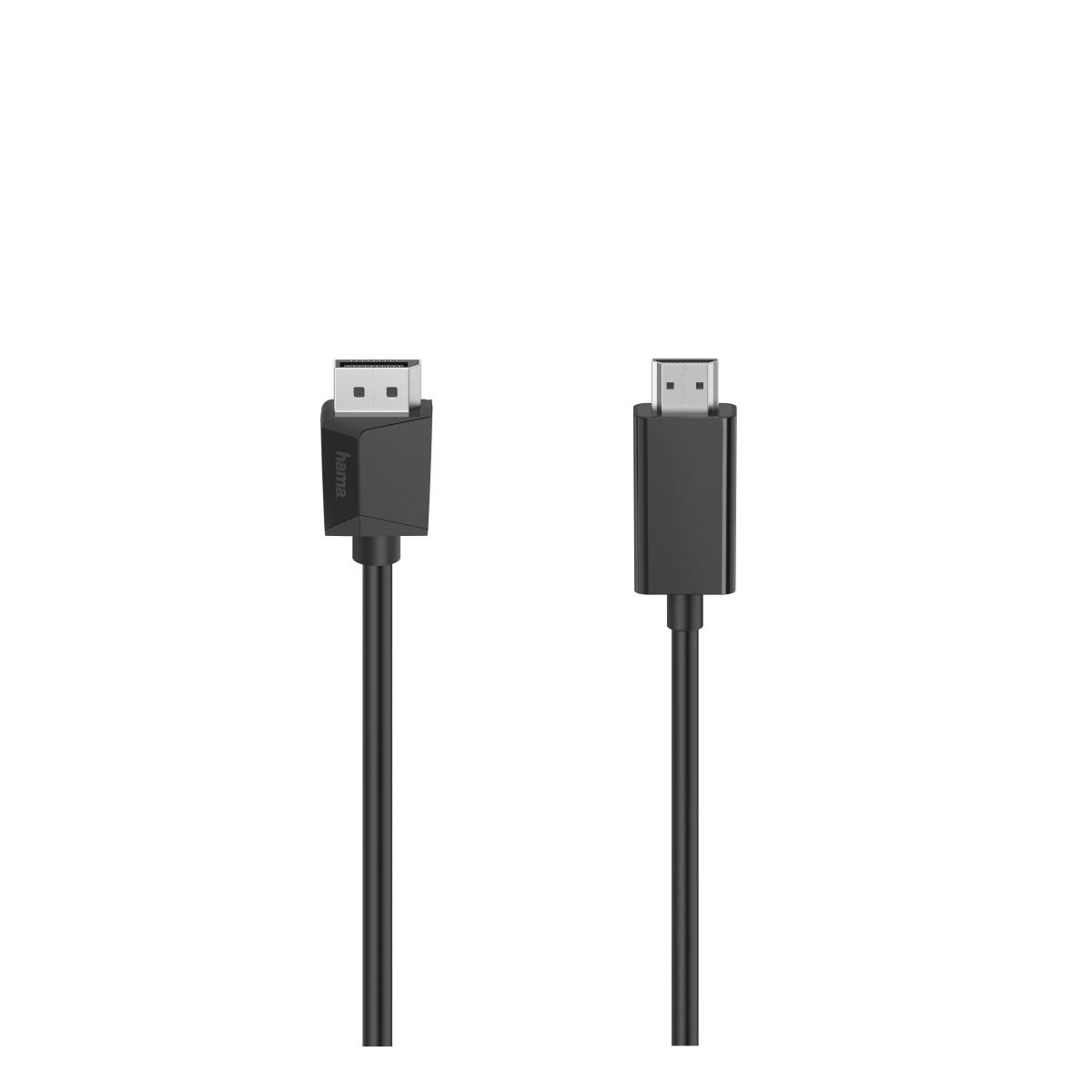 Two black cables with HDMI and USB-C connectors on a white background.