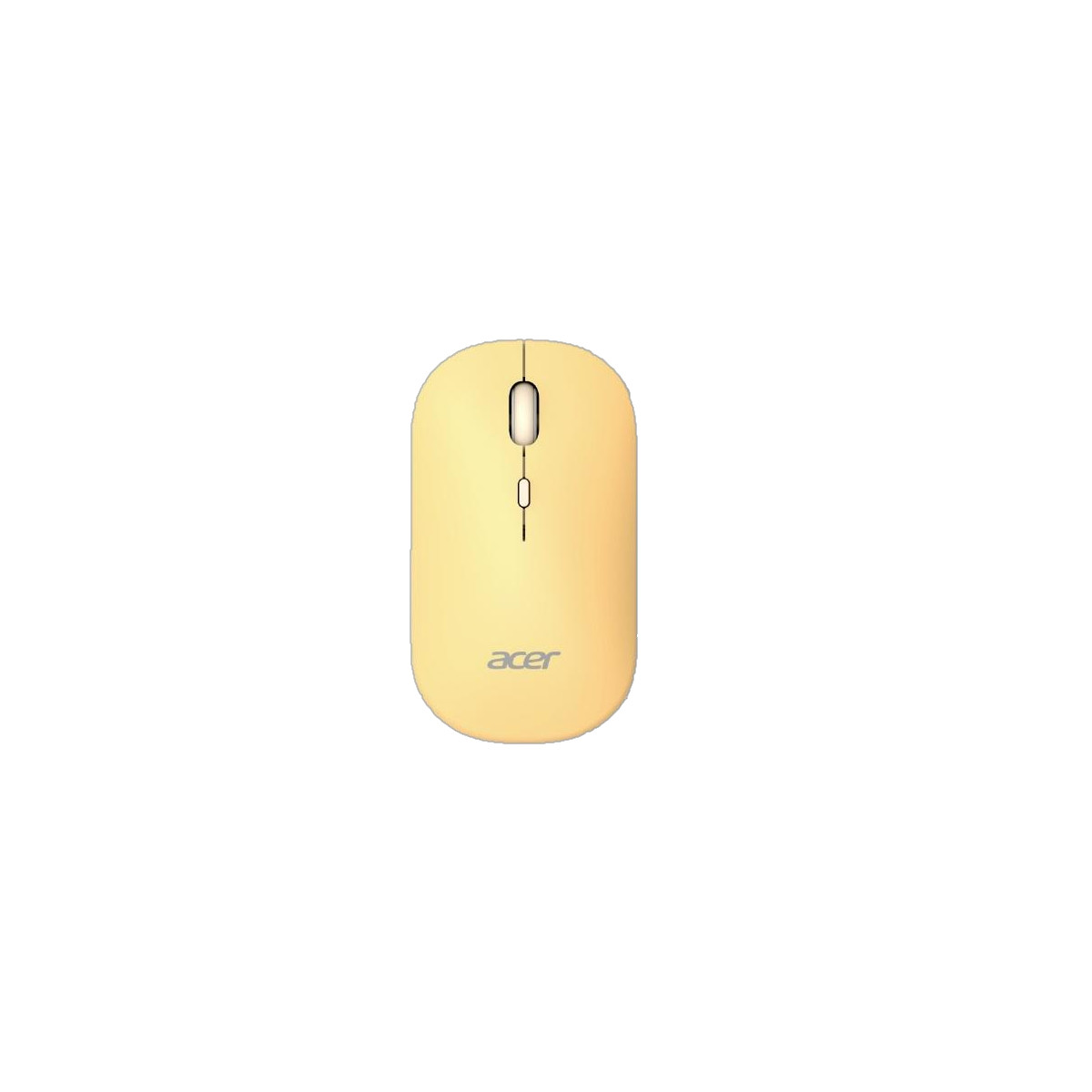 Un ratón Acer amarillo sobre fondo blanco.