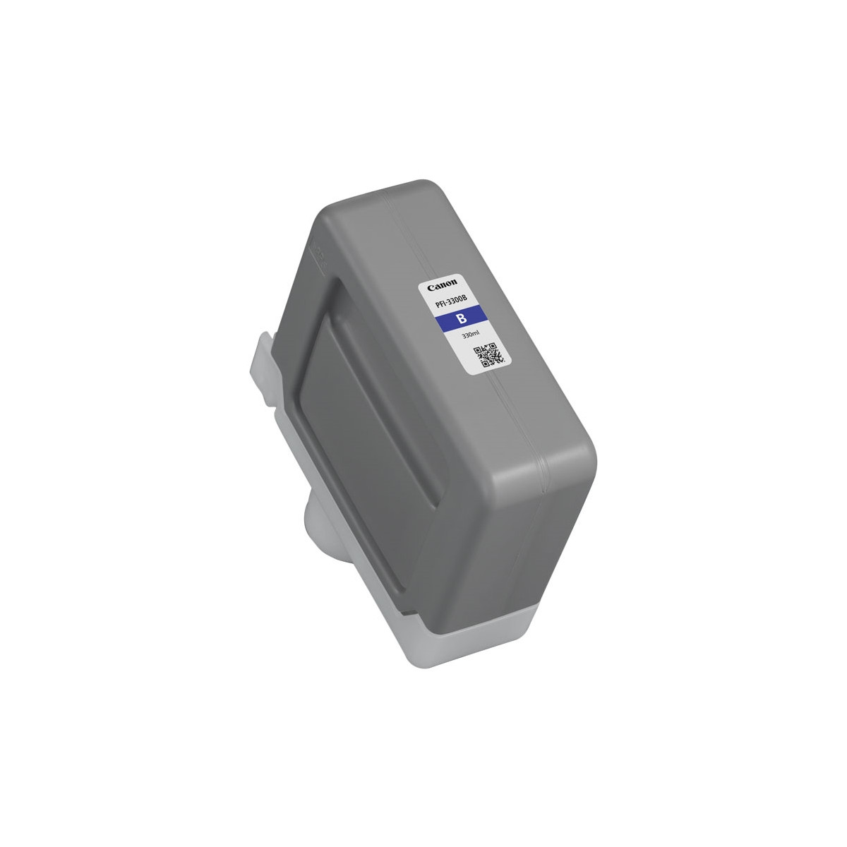 Grijze Canon inkt tank met B-label, 330 ml inhoud.