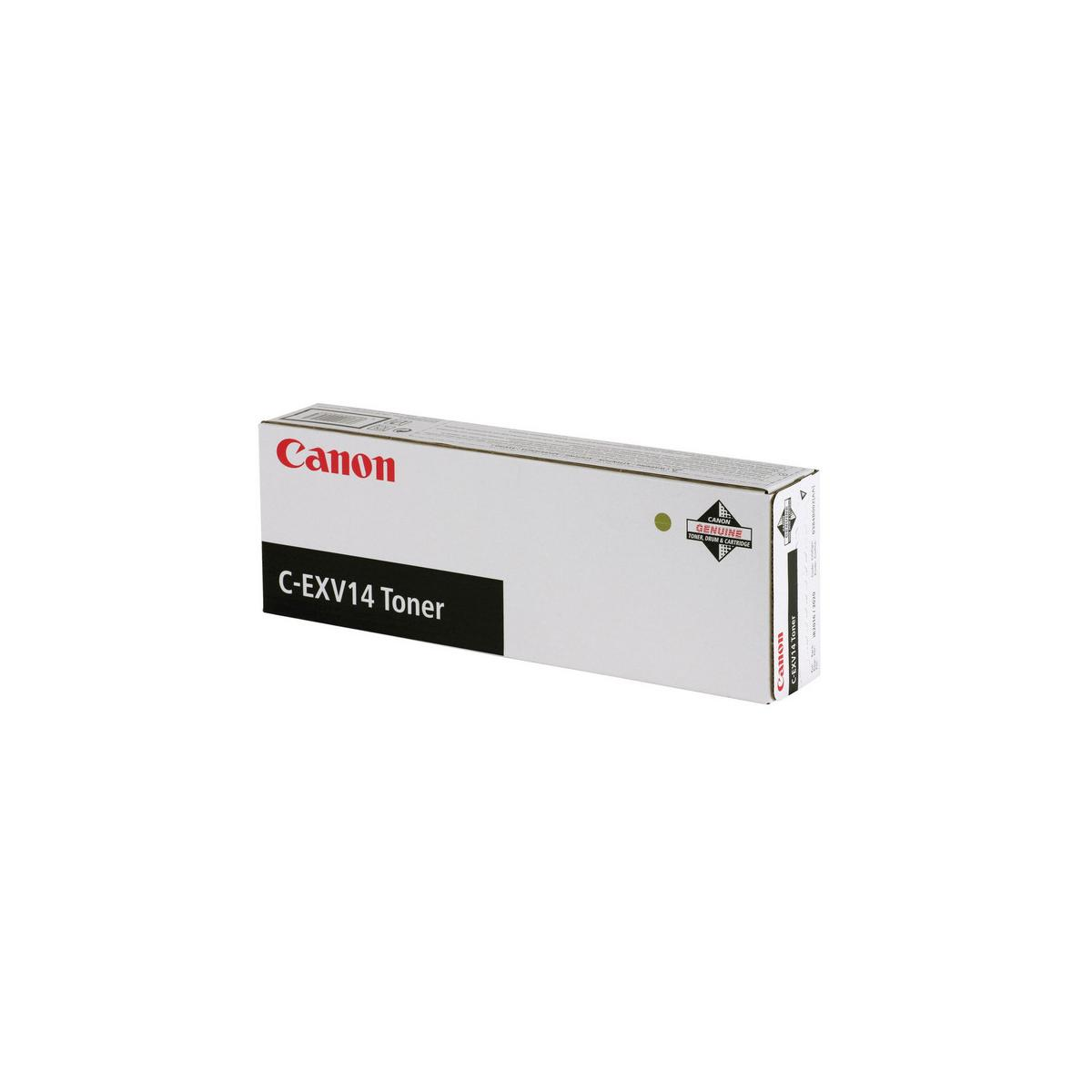 Canon C-EXV14 Toner doos met Canon logo en tekst "GENUINE TONER, DRUM & CARTRIDGE".