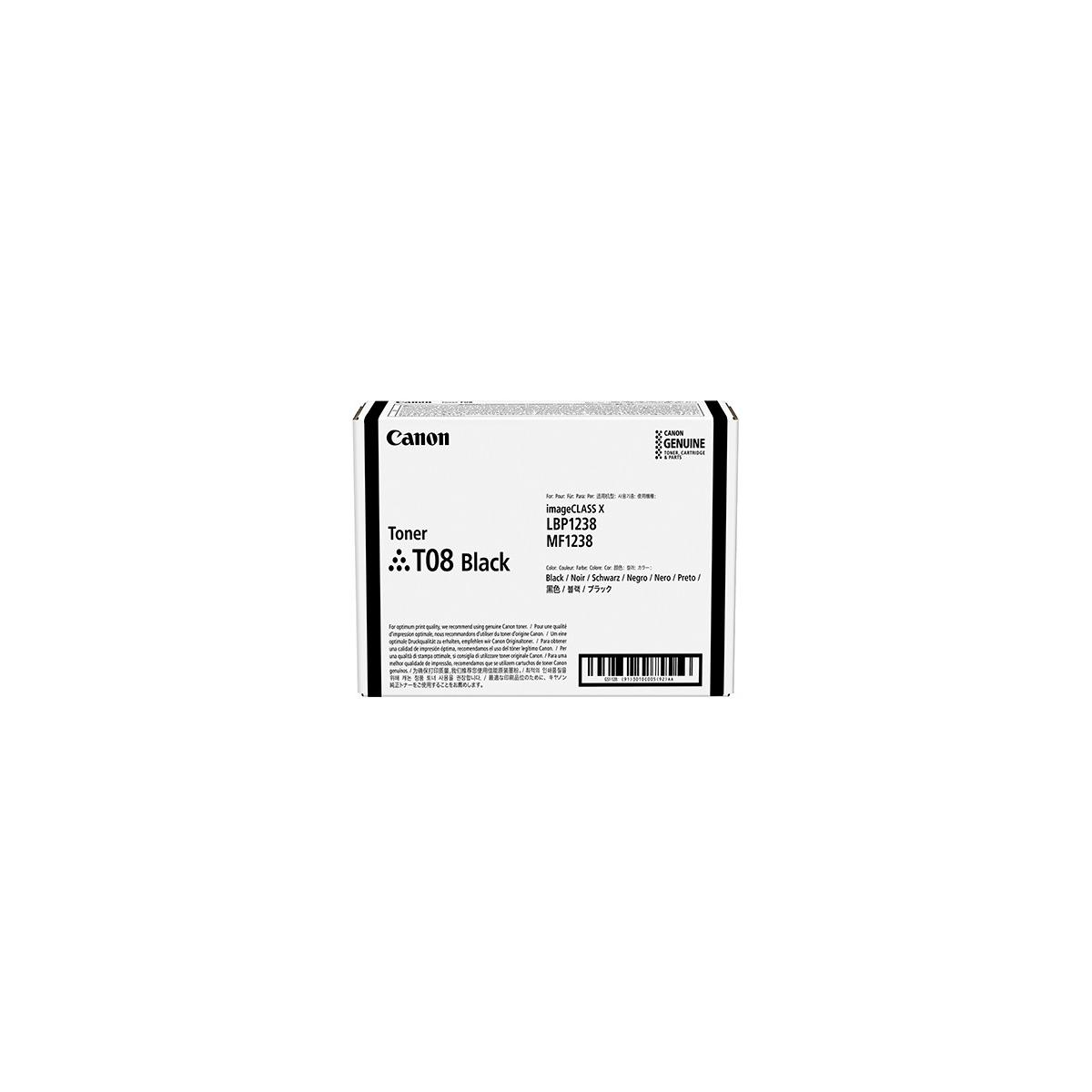 Toner Canon T08 noir pour imageCLASS X LBP1238 MF1238.