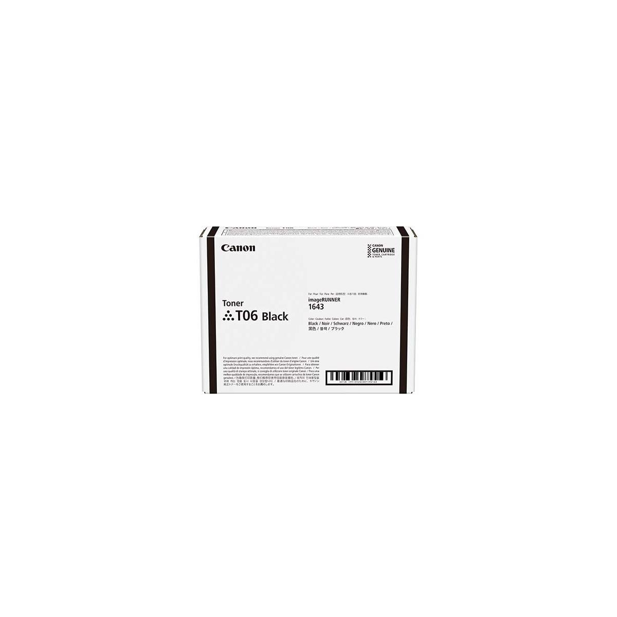 Canon imageRUNNER 1643 Toner T06 Black. Genuine Canon product.