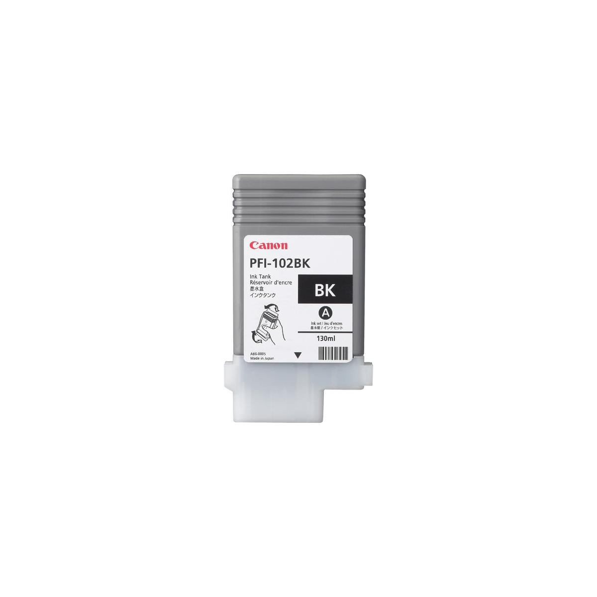 Serbatoio inchiostro Canon PFI-102BK grigio, 130ml, per stampanti.