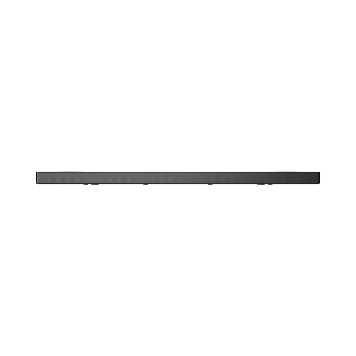 A black rectangular bar lies horizontally on a white background.
