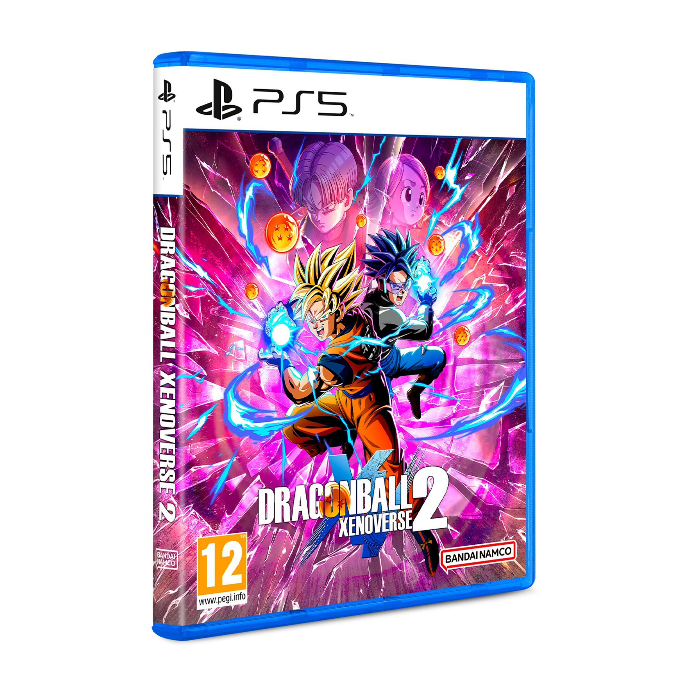 Custodia gioco PS5: Dragon Ball Xenoverse 2 con Goku e Vegeta, PEGI 12.