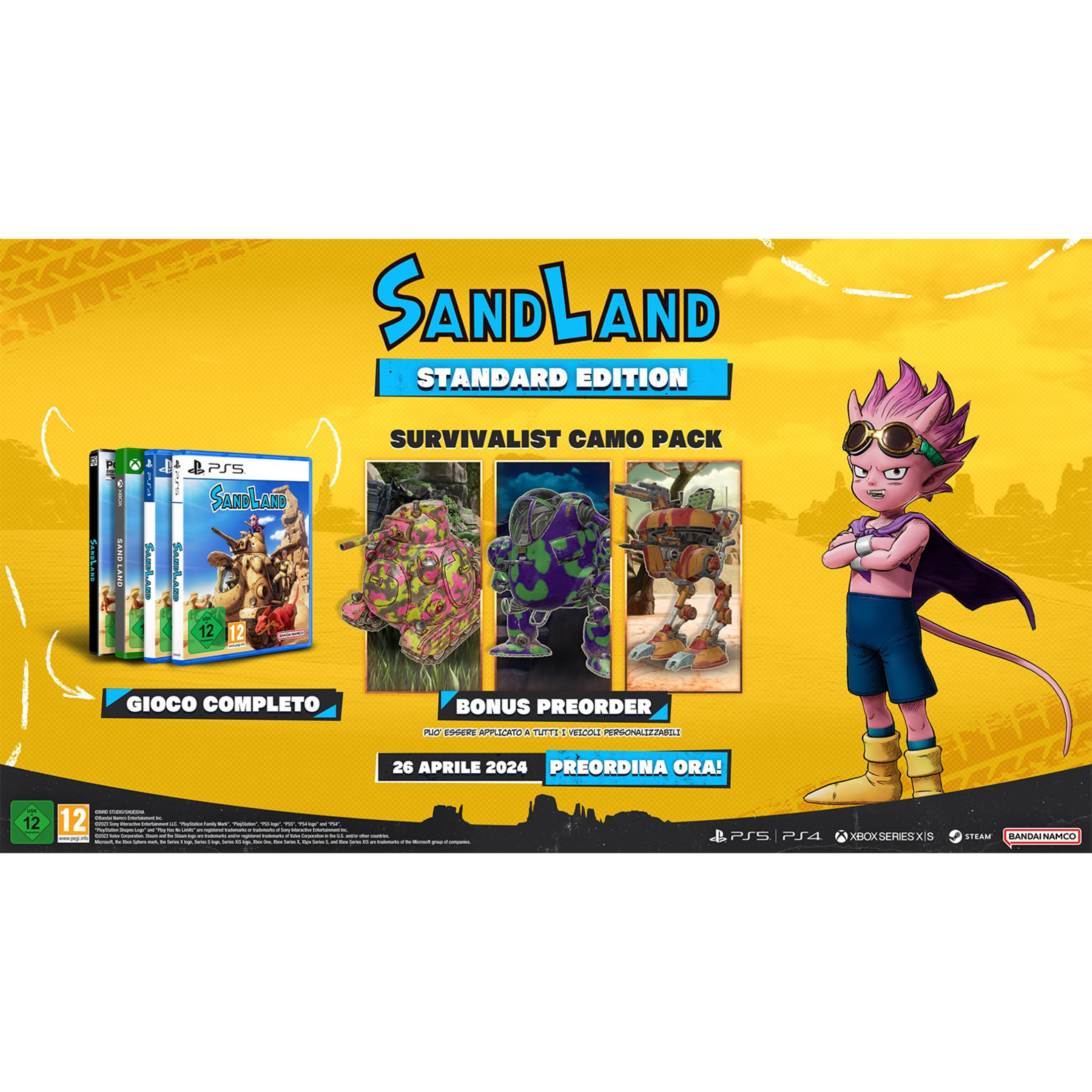 Edizione Standard Sandland con bonus preordine. Giochi per PS5, PS4, Xbox Series X/S.