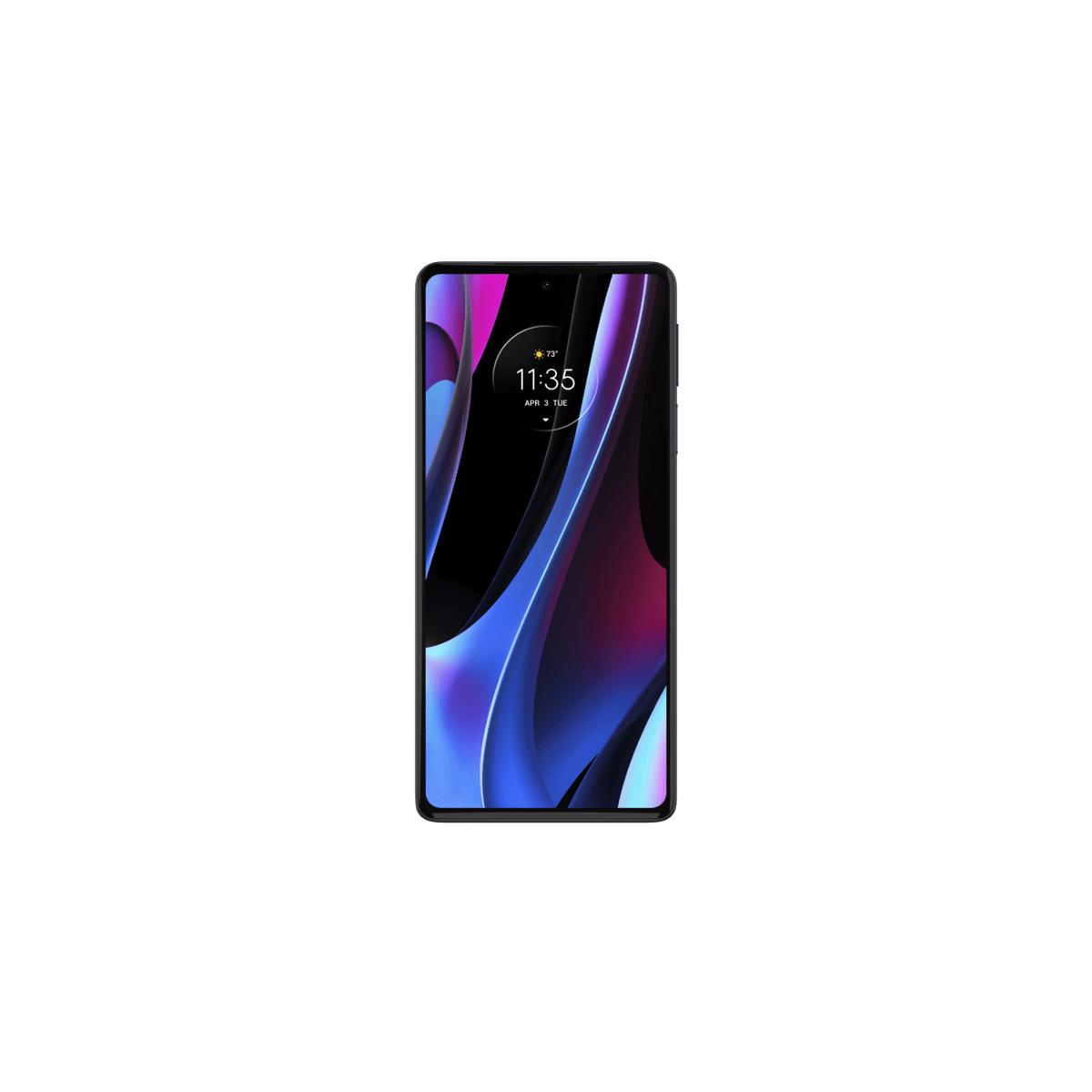 Ein Smartphone mit einem abstrakten, bunten Hintergrund. Uhrzeit 11:35.
