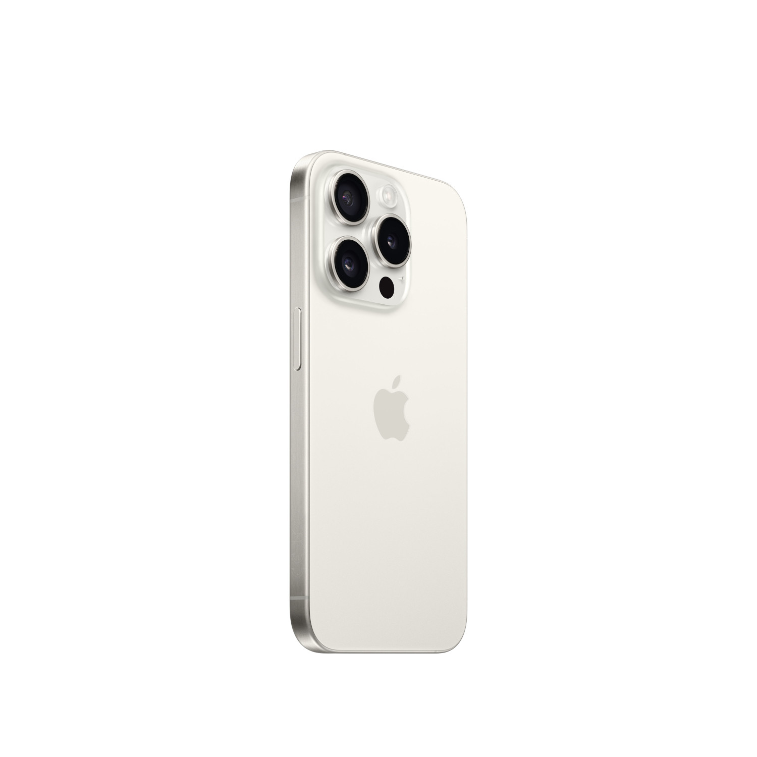 Jasny iPhone z trzema aparatami z tyłu i logo Apple.