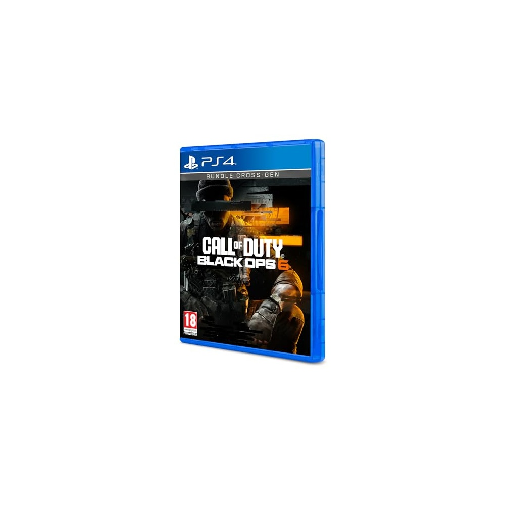 Custodia gioco PS4 Call of Duty Black Ops 6 con soldati e rating 18.