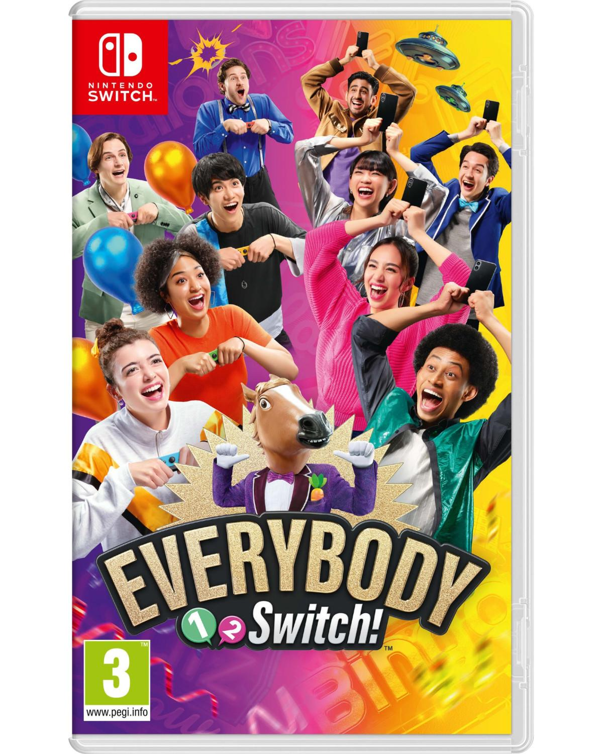 Copertina del gioco con persone che esultano e una testa di cavallo in giacca.