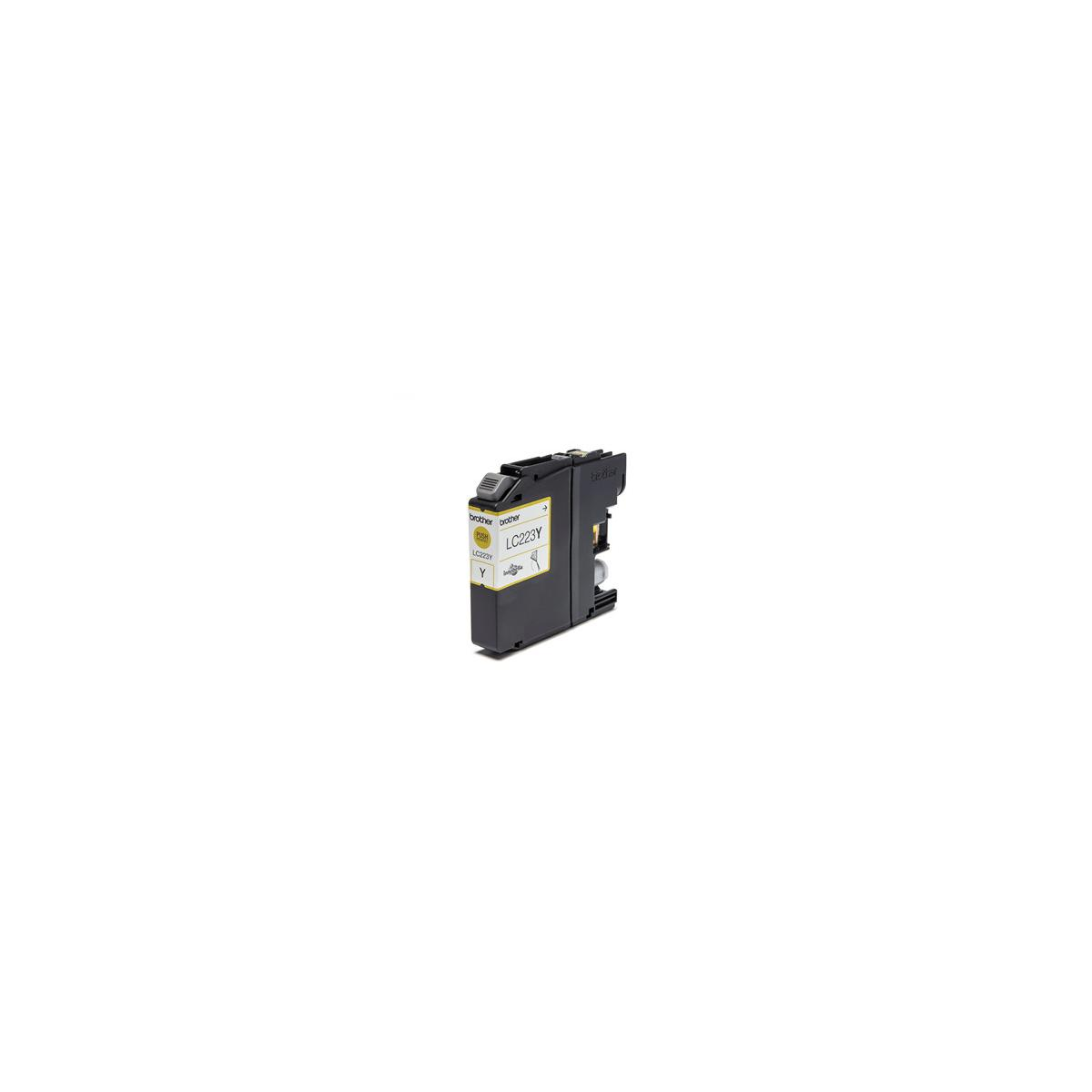 A yellow Brother LC223Y ink cartridge.