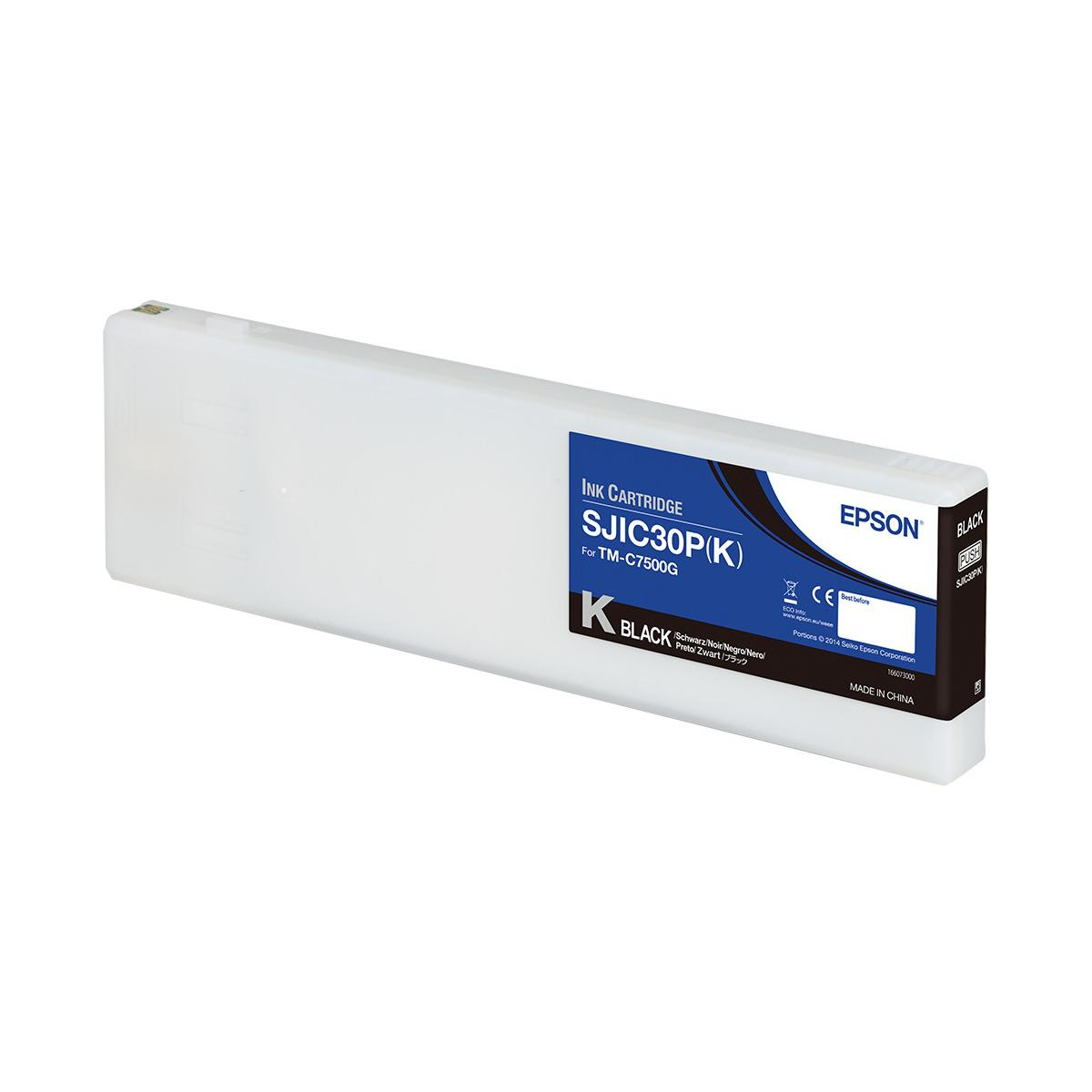 Cartuccia inchiostro Epson nera SJIC30P(K) per TM-C7500G. Made in China.