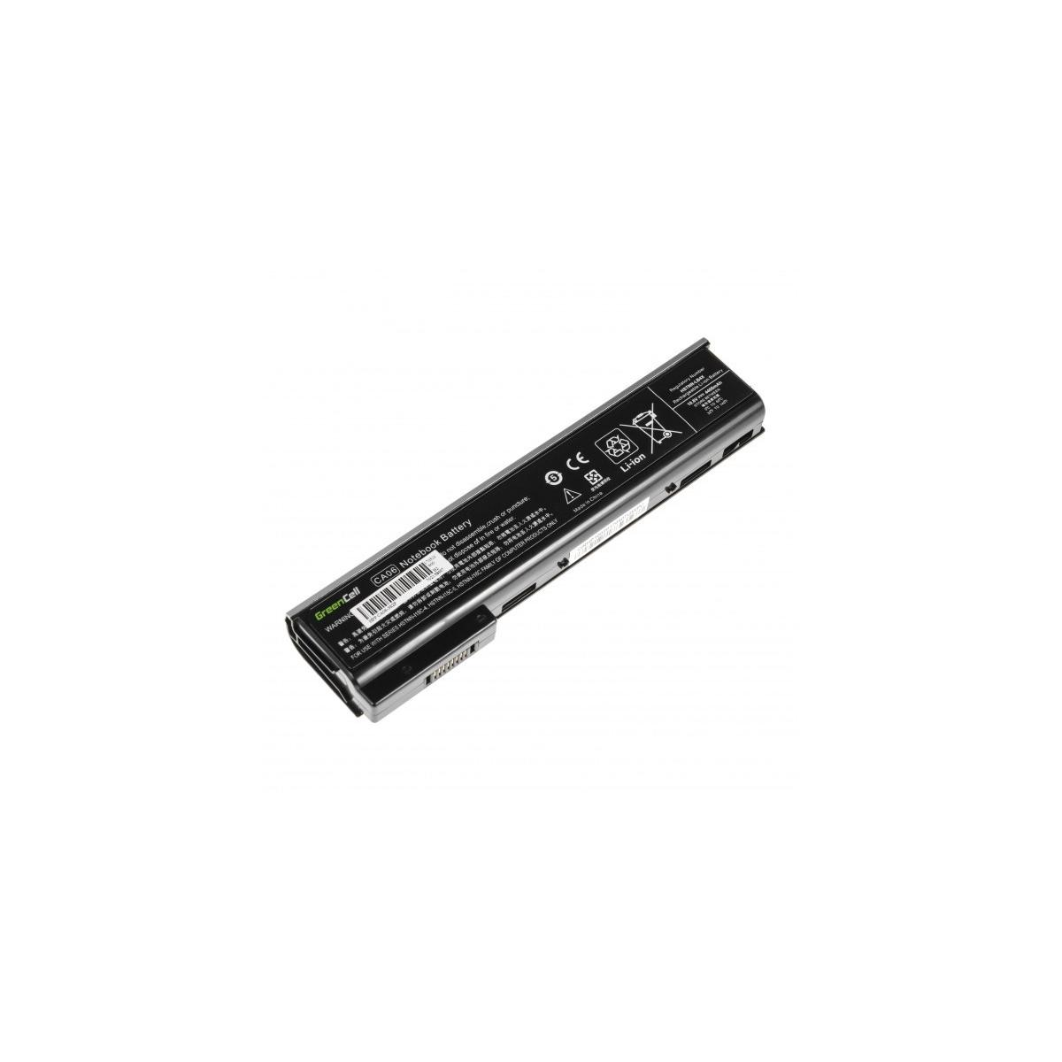 Czarna bateria do laptopa z napisem 'GreenCell CA06 Notebook Battery'.