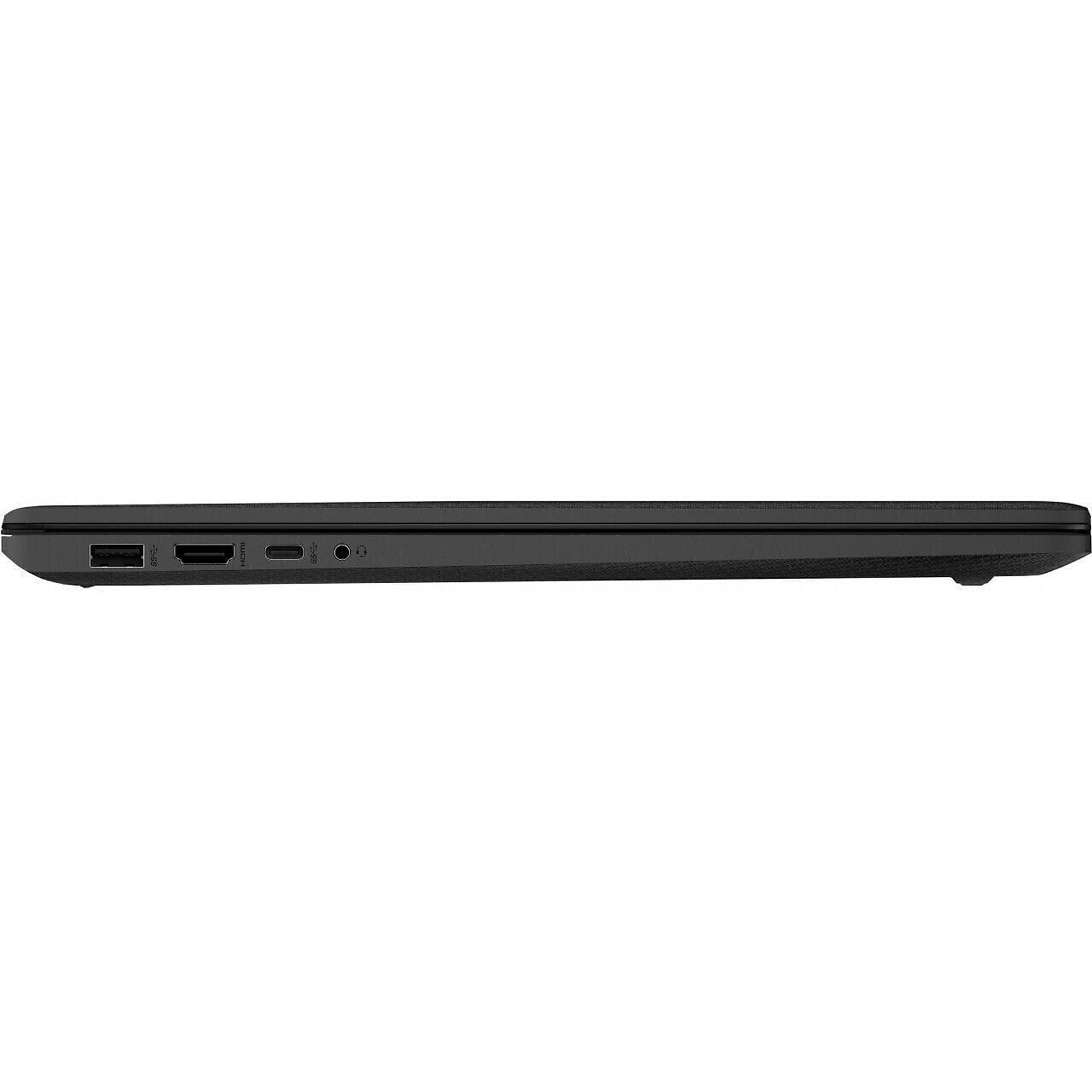 Schwarzer Laptop-Anschlussbereich mit USB, HDMI und Audiobuchsen.