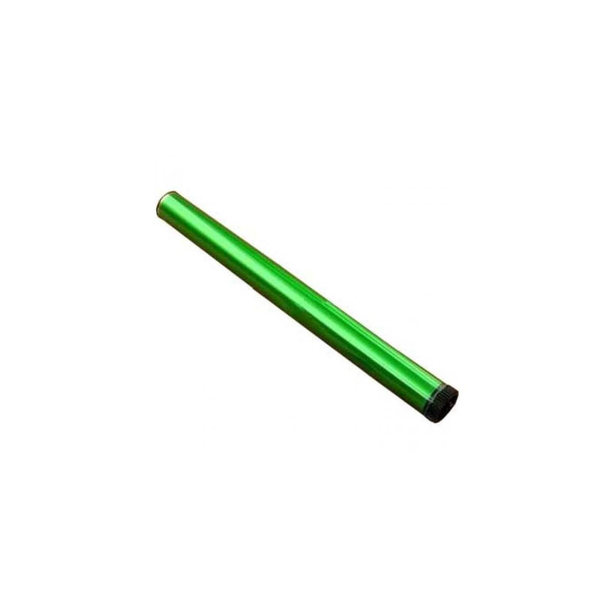 Ein glänzender, langer, grüner Stab mit schwarzem Ende.