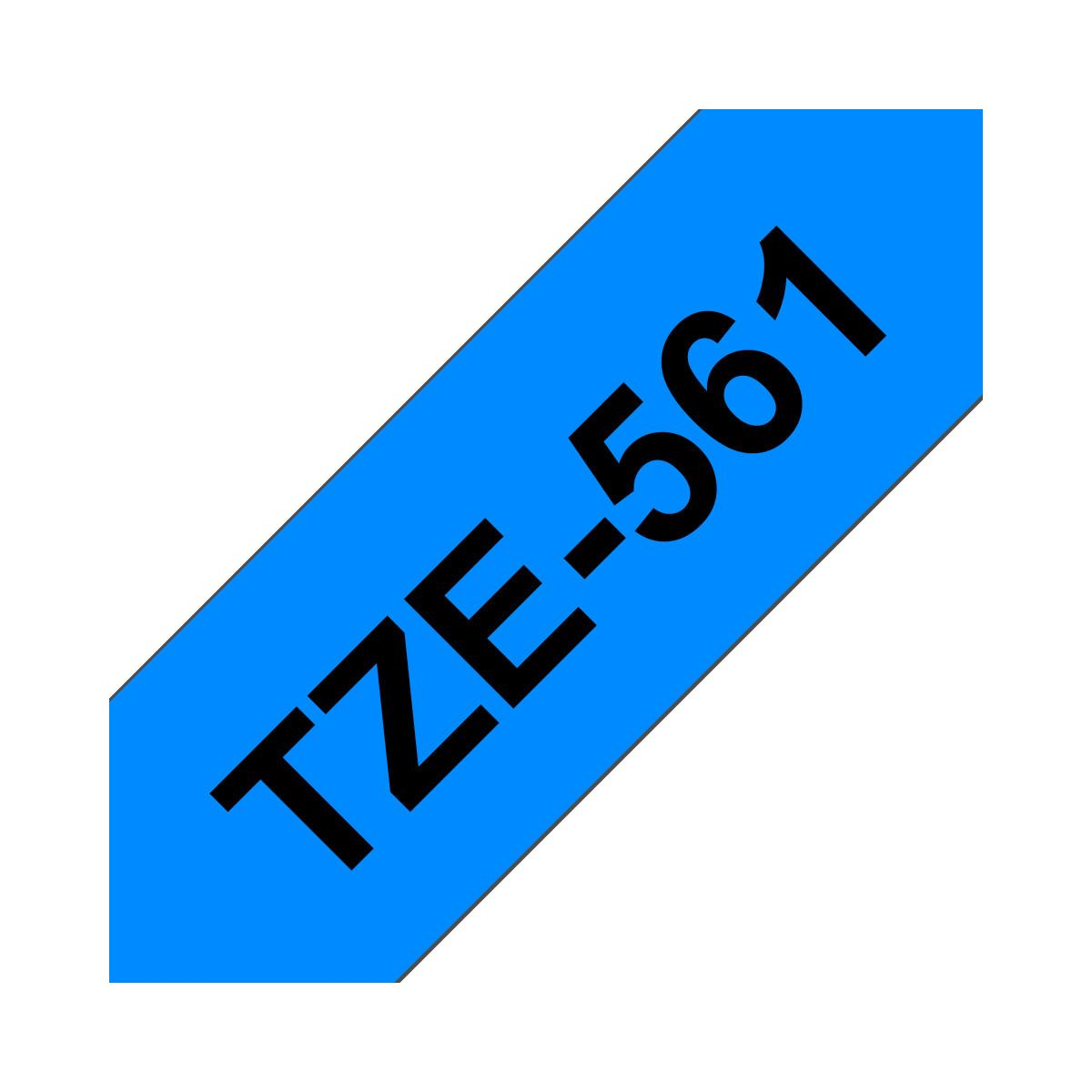 Blauer Aufkleber mit schwarzem Text TZE-561.
