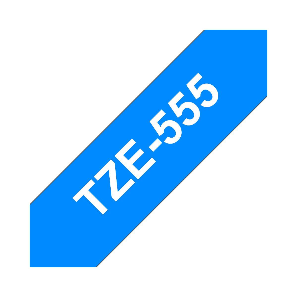 Blaues Band mit weißem Text TZE-555.
