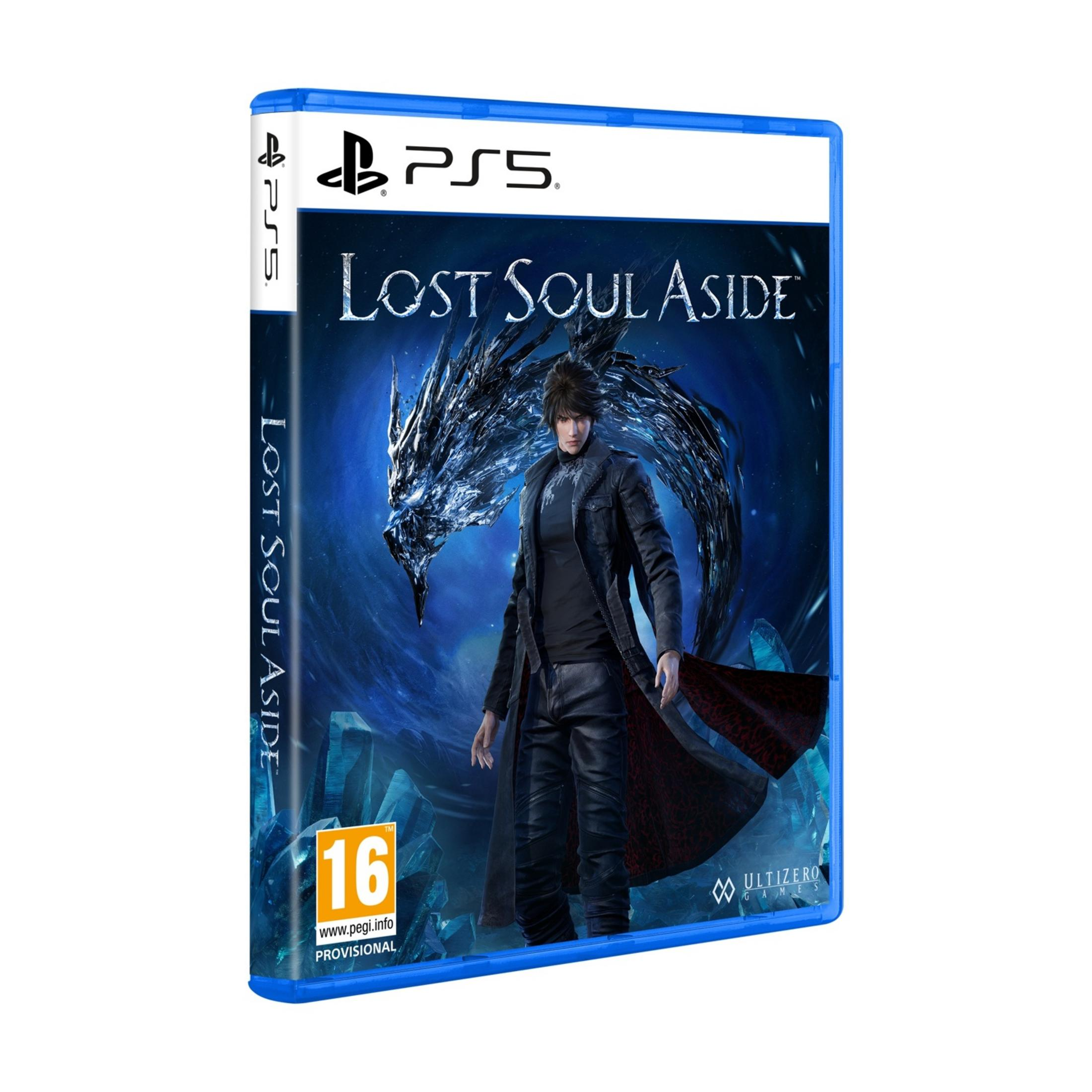 PS5 Spielhülle mit Mann und Drachen, Titel: Lost Soul Aside, PEGI 16.