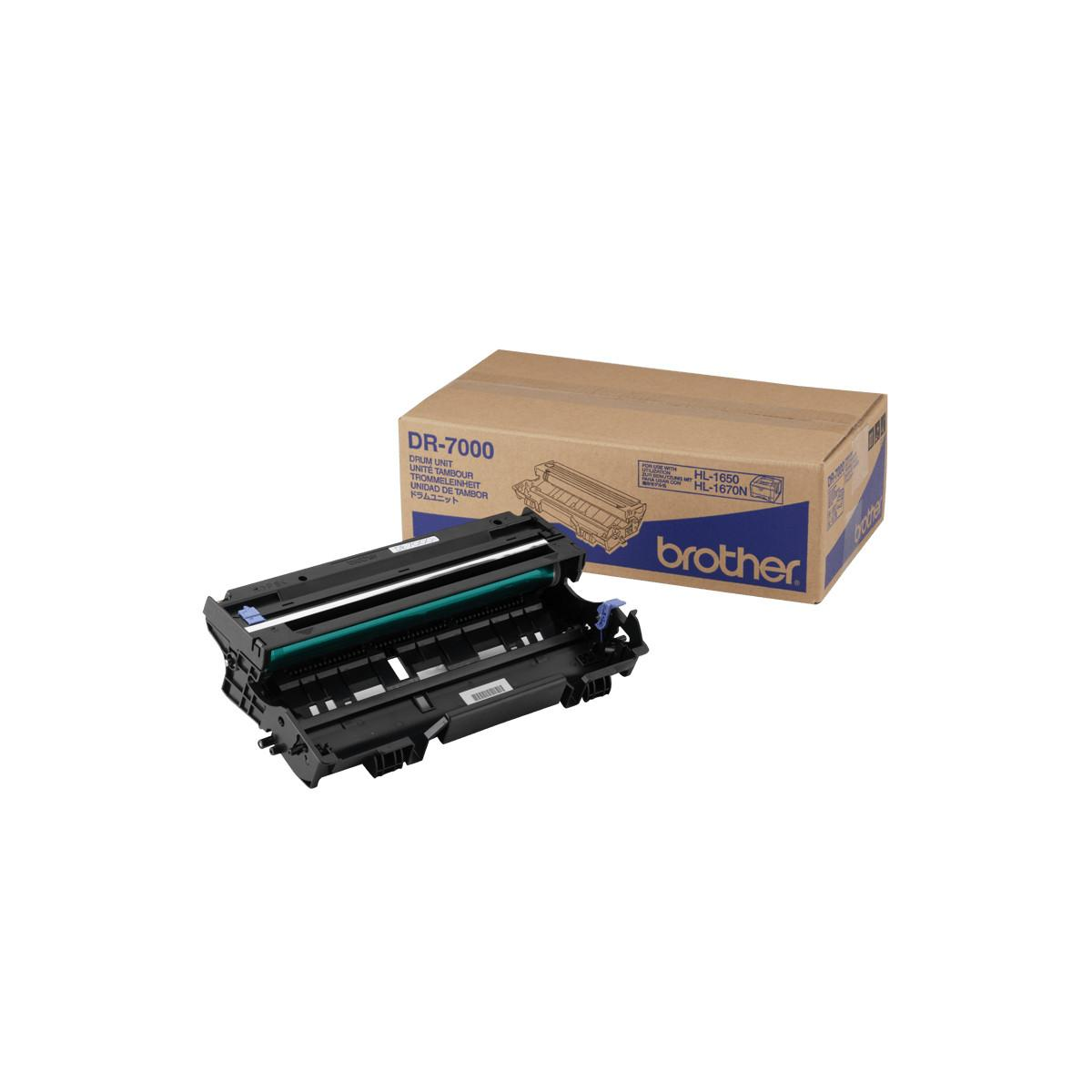 Brother DR-7000 Trommeleinheit neben einer geöffneten Box.