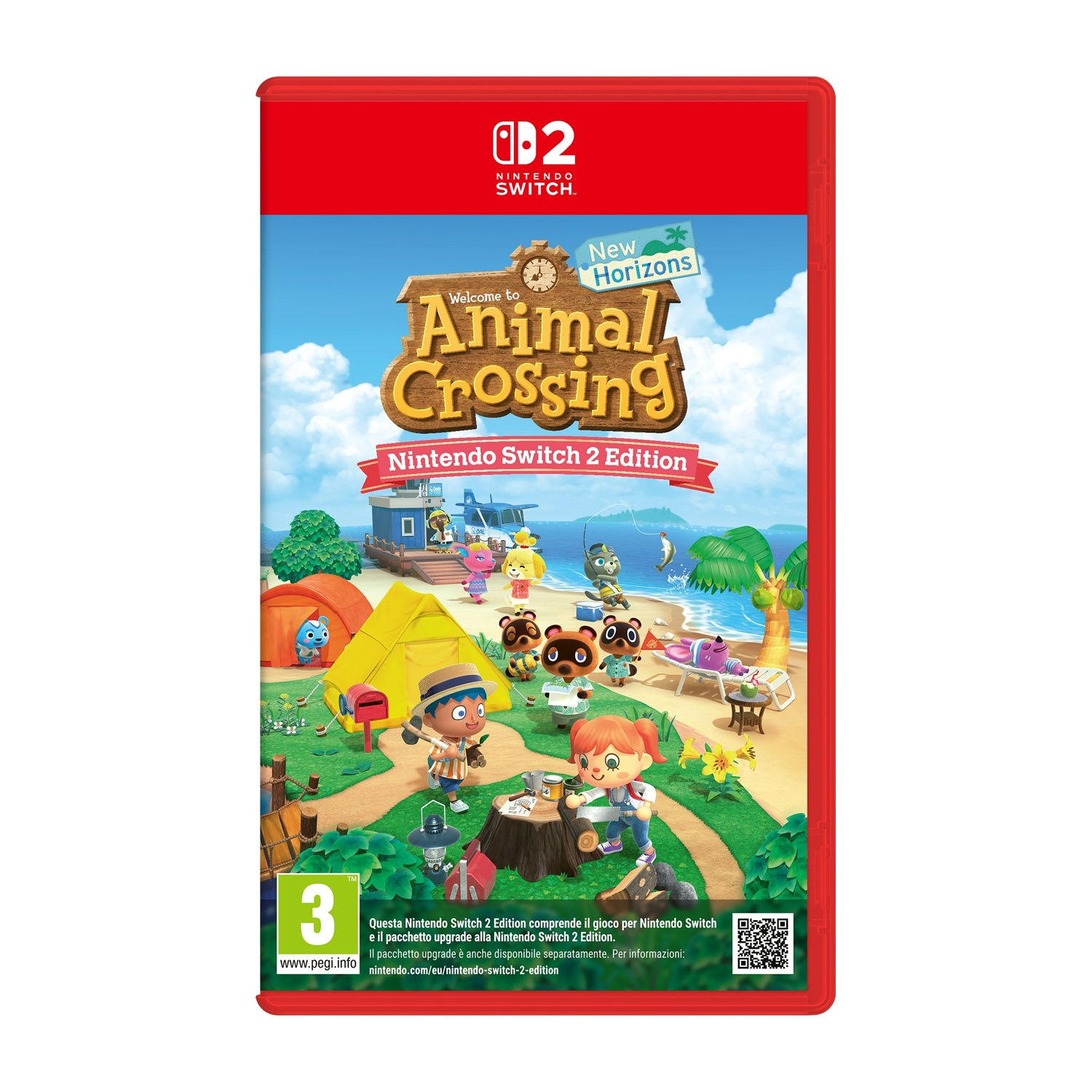 Copertina del gioco "Animal Crossing: New Horizons" per Nintendo Switch.