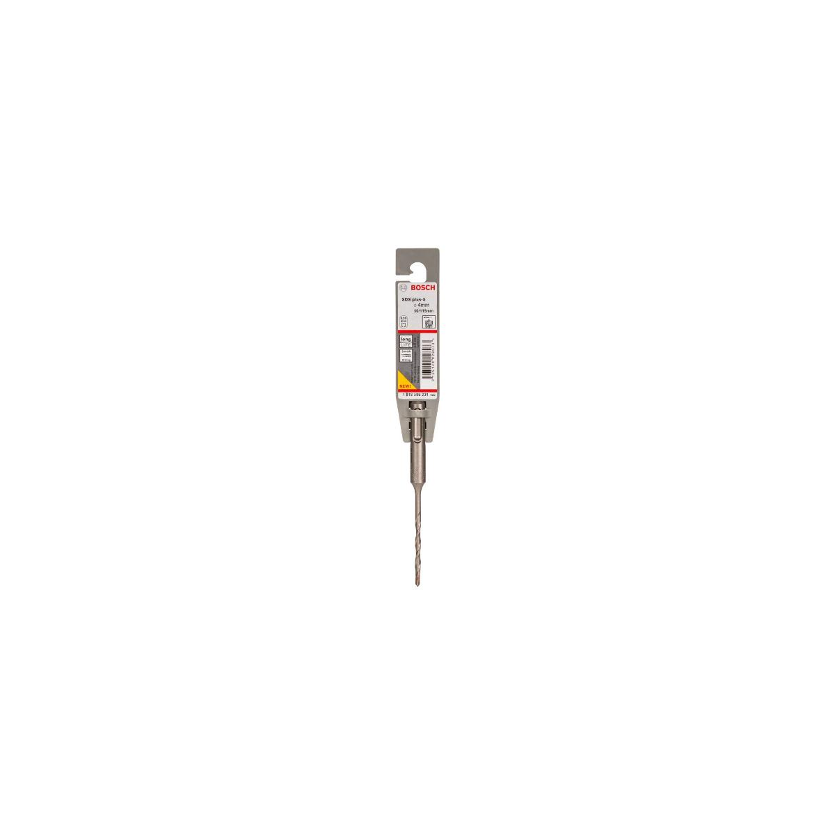 Bosch Bohrer mit Verpackung und Produktinformationen.