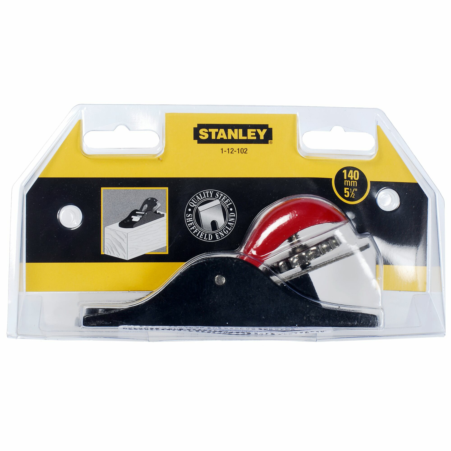 Pialla Stanley in blister, misura 140 mm / 5 1/2 pollici.