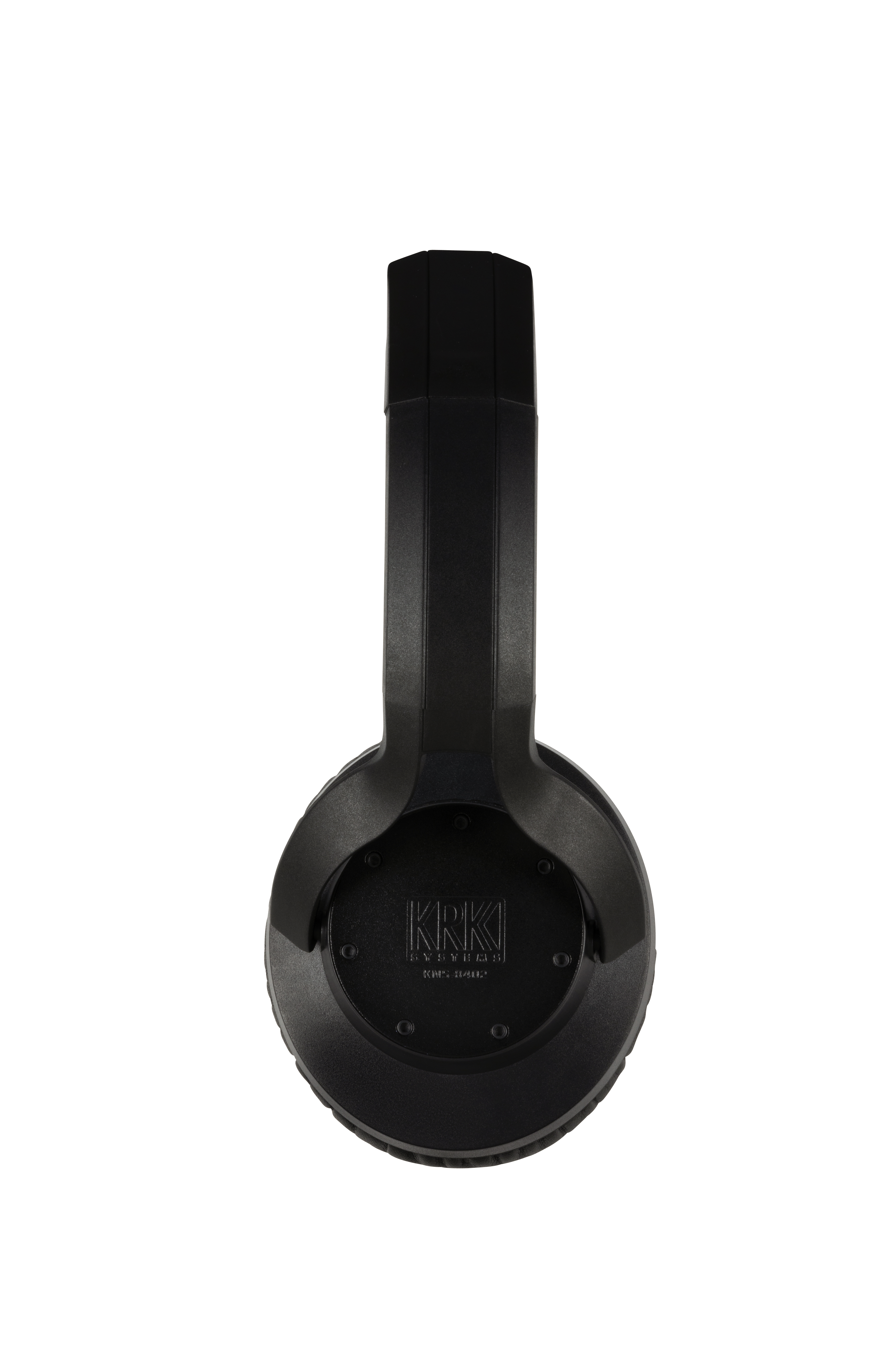 Cuffie nere KRK Systems KNS 8402 viste dall'alto.