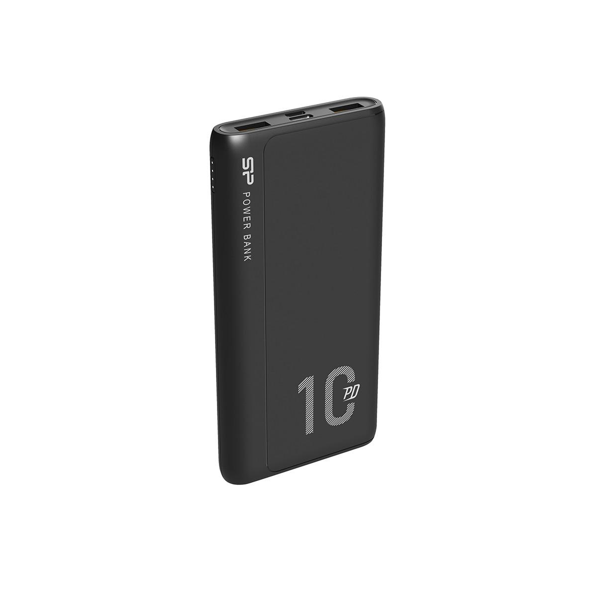 Power bank nero con "SP POWER BANK" e "10" stampati.