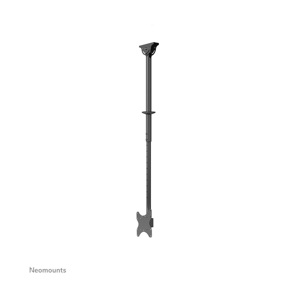 Soporte de techo negro con poste ajustable y soporte VESA.