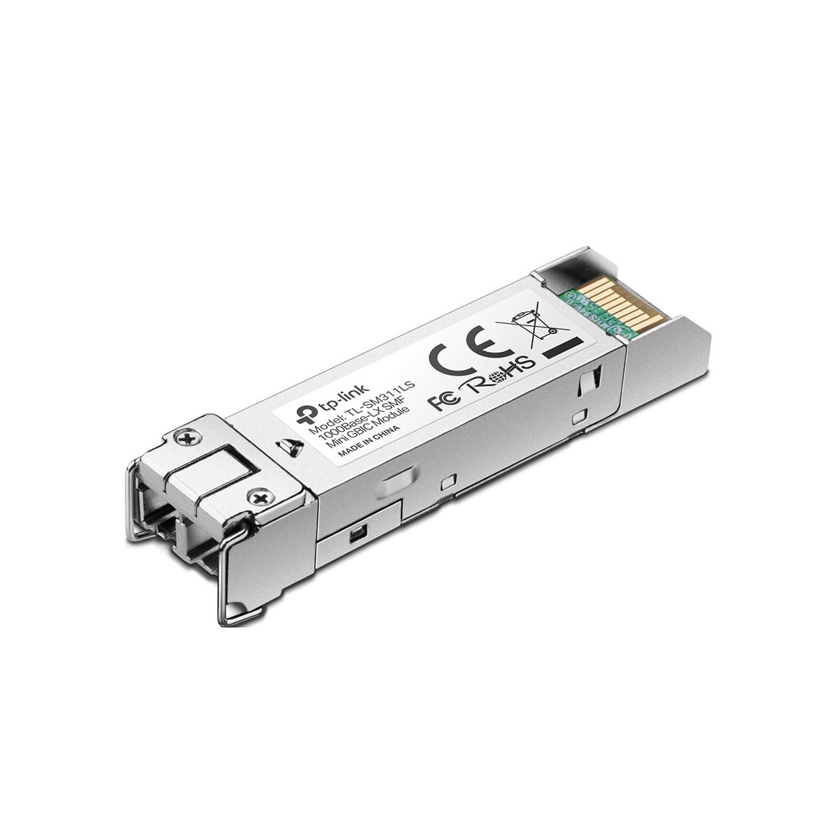 TP-Link Mini GBIC Modul, Modell TL-SM311LS, silberfarben.