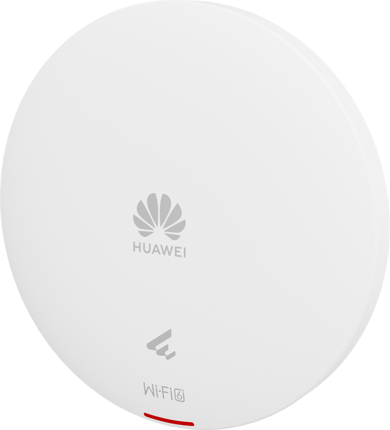 Un router Huawei Wi-Fi 6 bianco con logo Huawei e indicatore LED rosso.