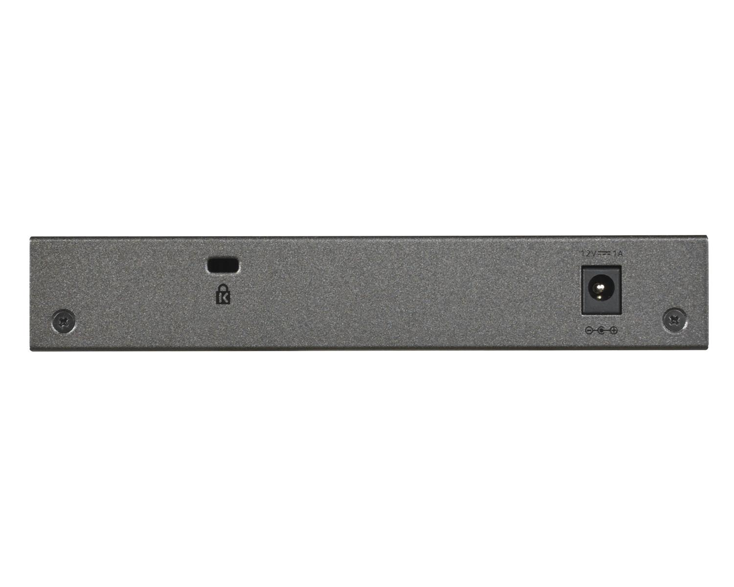 Gray casing with ports: power, lock, and a screw.