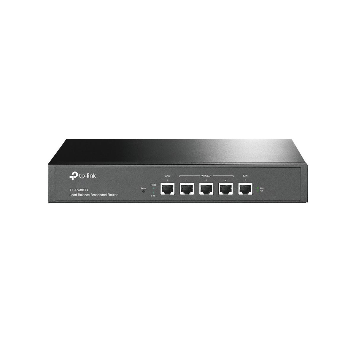 Router TP-Link TL-R480T+ Load Balance Broadband con 5 porte Ethernet.
