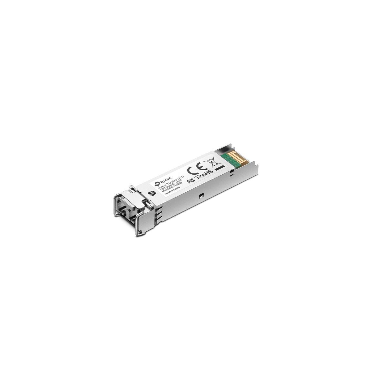 Gümüş renkli TP-Link Mini GBIC modülü, CE ve RoHS sertifikalıdır.
