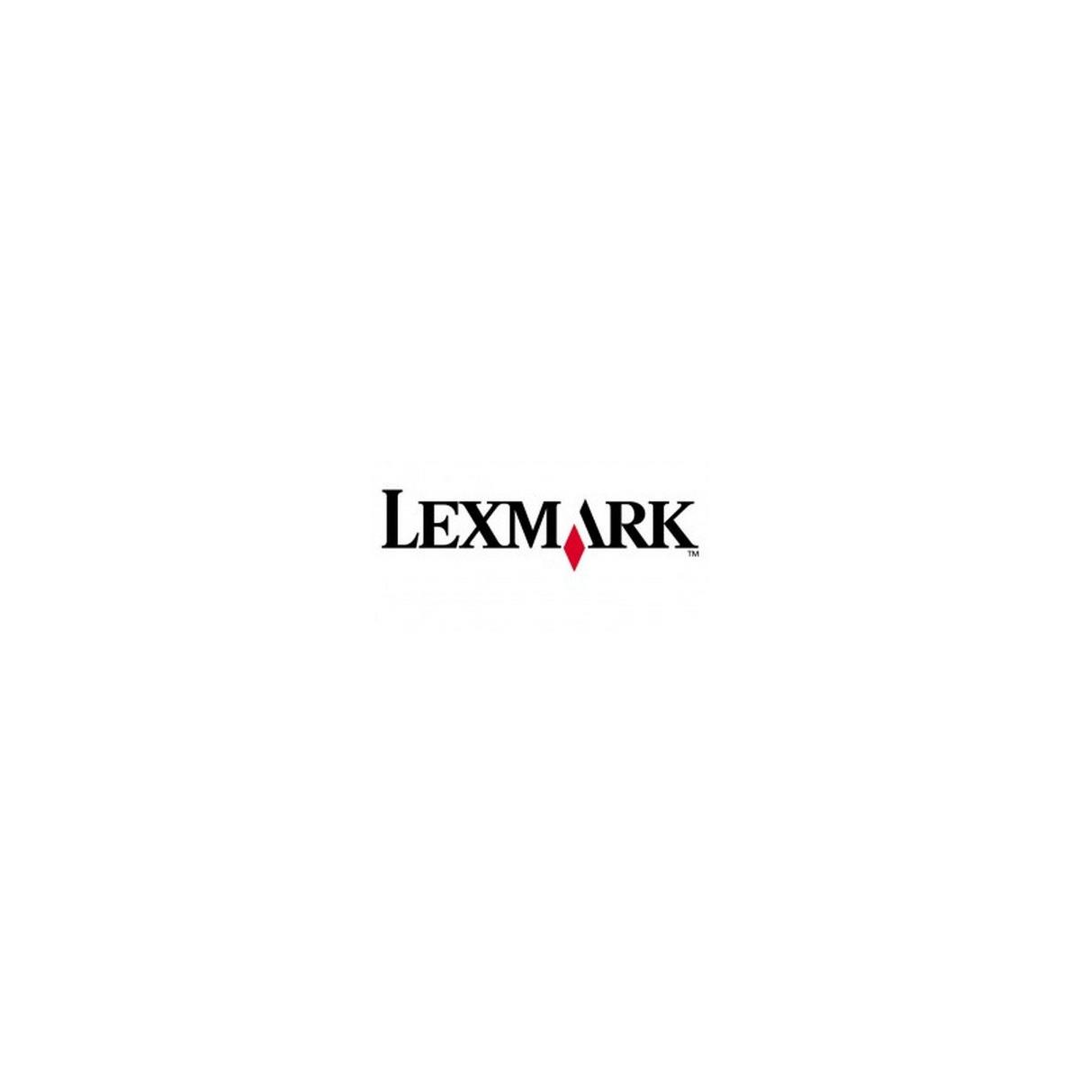 Il logo Lexmark con un diamante rosso è mostrato su sfondo bianco.