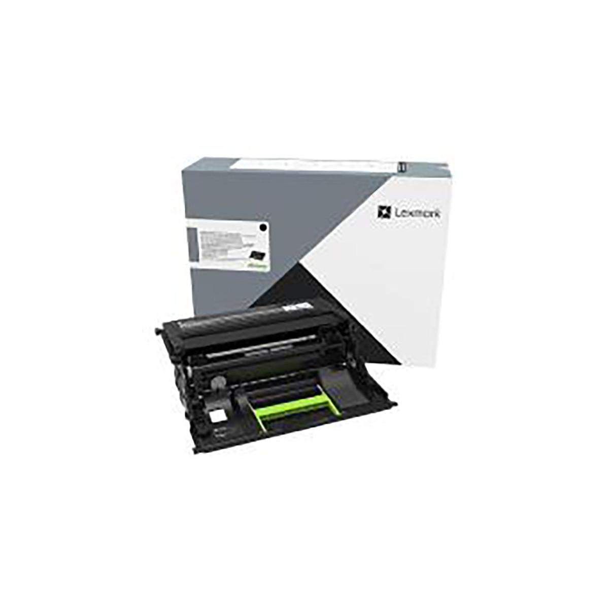 Un'unità tamburo stampante Lexmark con la sua scatola.