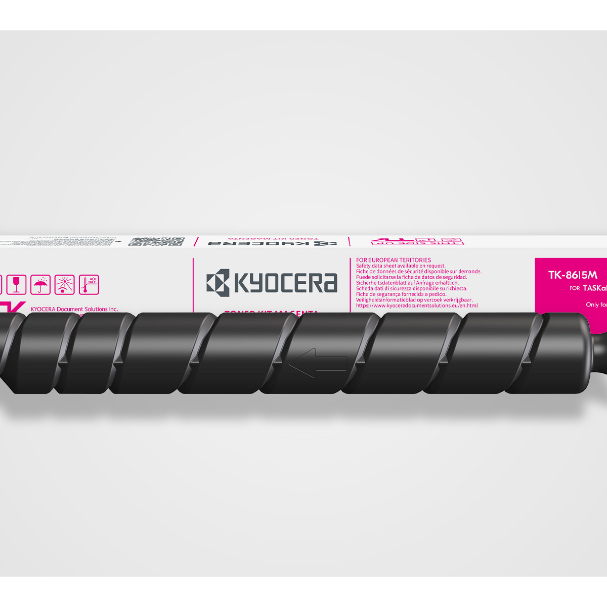 Kit toner Kyocera magenta, modello TK-8615M per TASKal. Vista ravvicinata.
